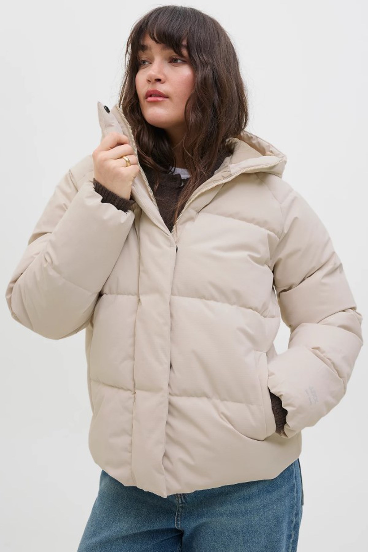 Jack & Jones Jxglobal Kadın Mont 12283784 Beyaz