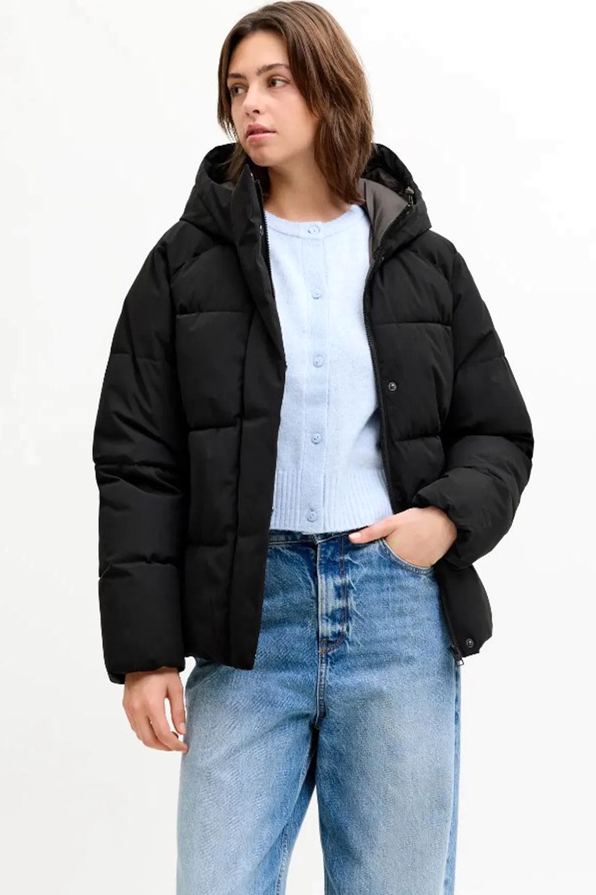 Jack & Jones Jxglobal Kadın Mont 12283784 Siyah