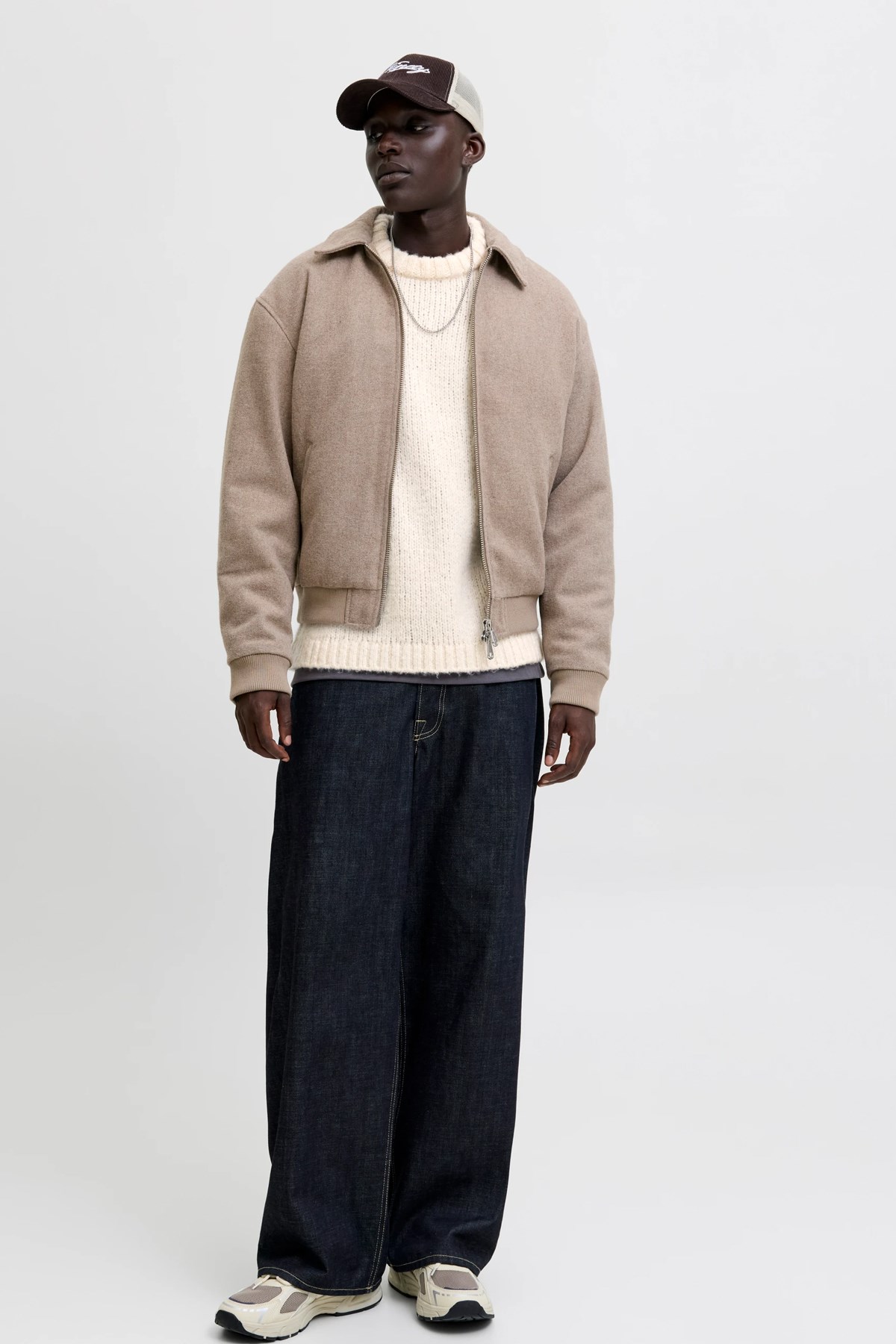 Jack & Jones Jcokidd Erkek Kazak Beyaz