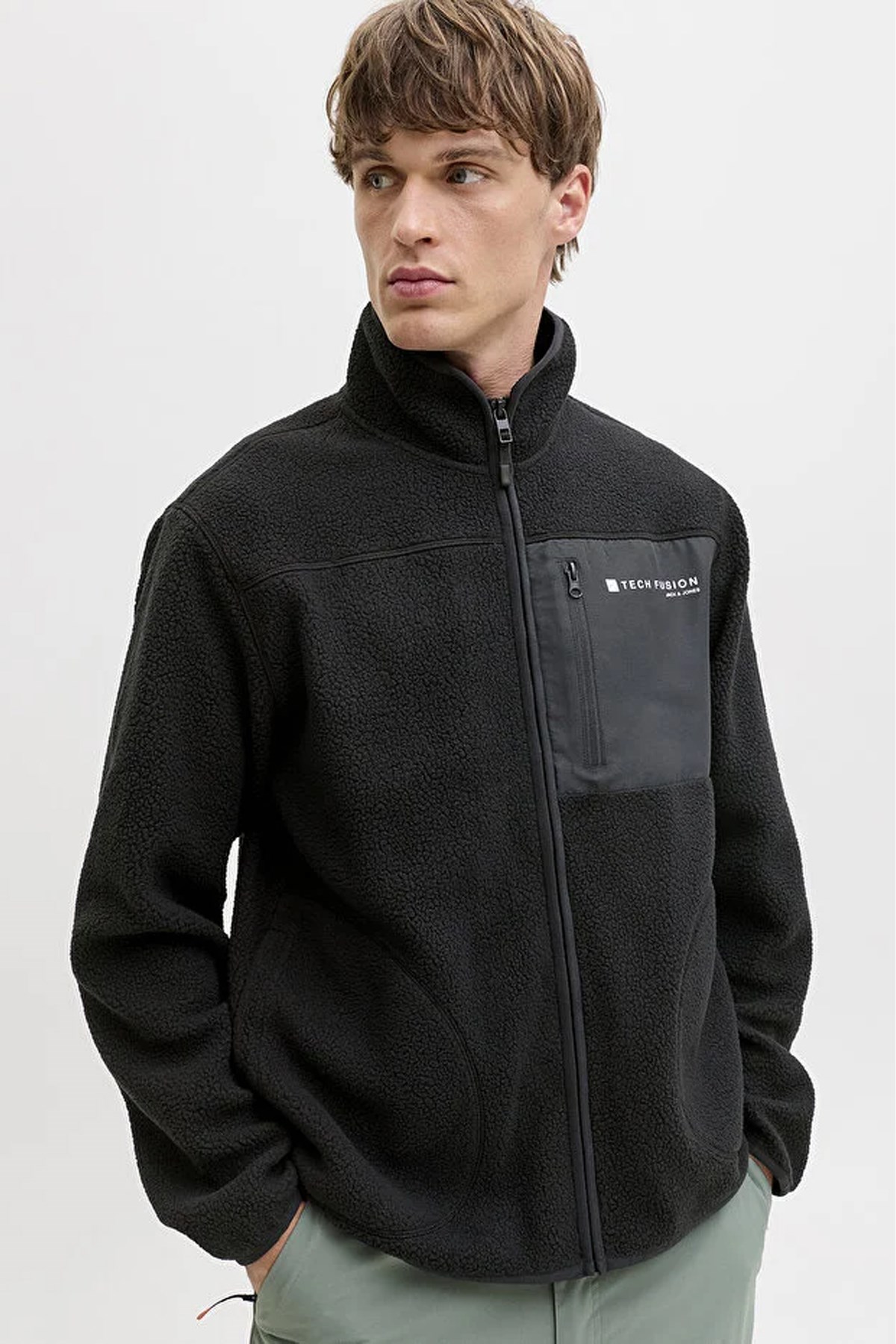 Jack & Jones Jjalpes Teddy Erkek Mont Siyah