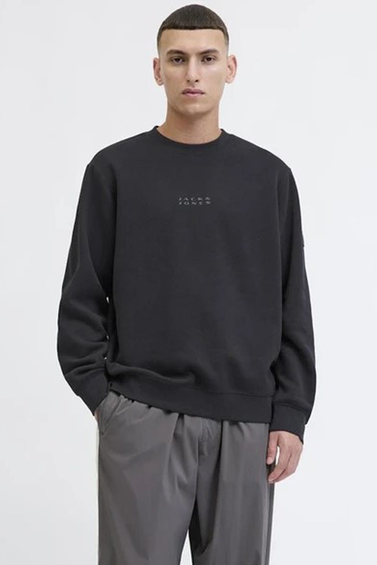 Jack & Jones Jcopoint Erkek Sweatshirt 12285667 Siyah