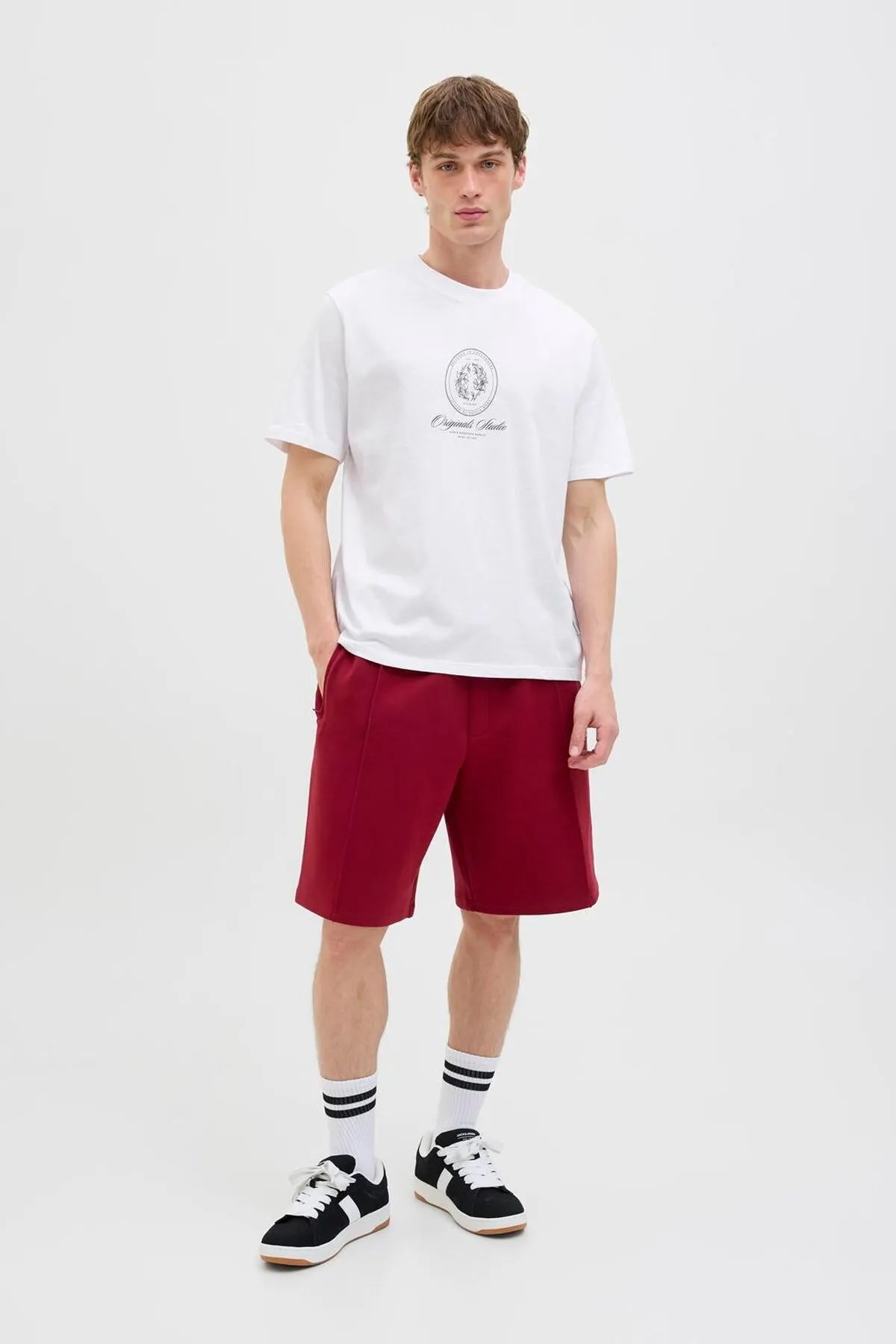 Jack & Jones Originals Jordia Erkek Tişört Beyaz