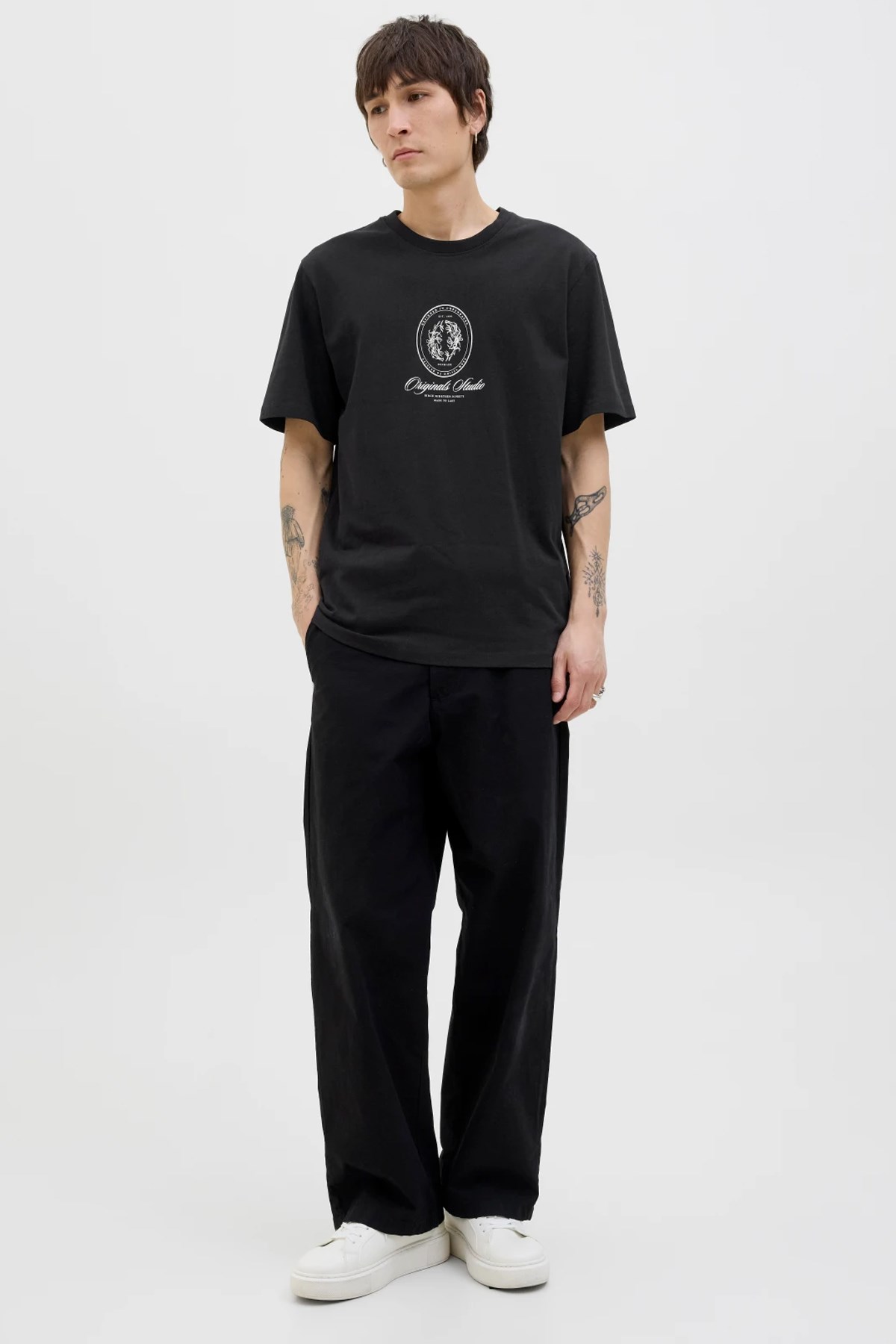 Jack & Jones Originals Jordia Erkek Tişört Siyah