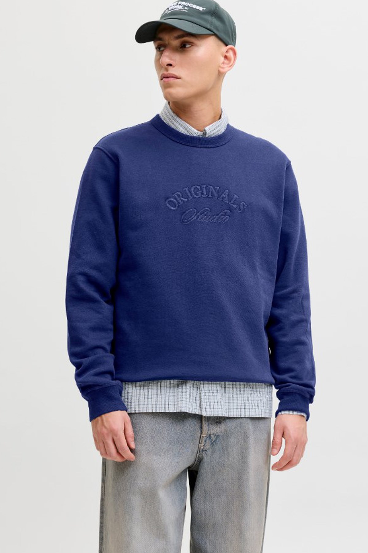 Jack & Jones Jorbleecker Erkek Sweatshirt 12286775 Lacivert