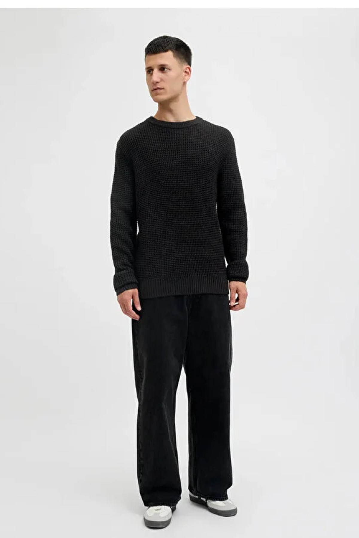 Jack & Jones Jjglobal Erkek Kazak Siyah