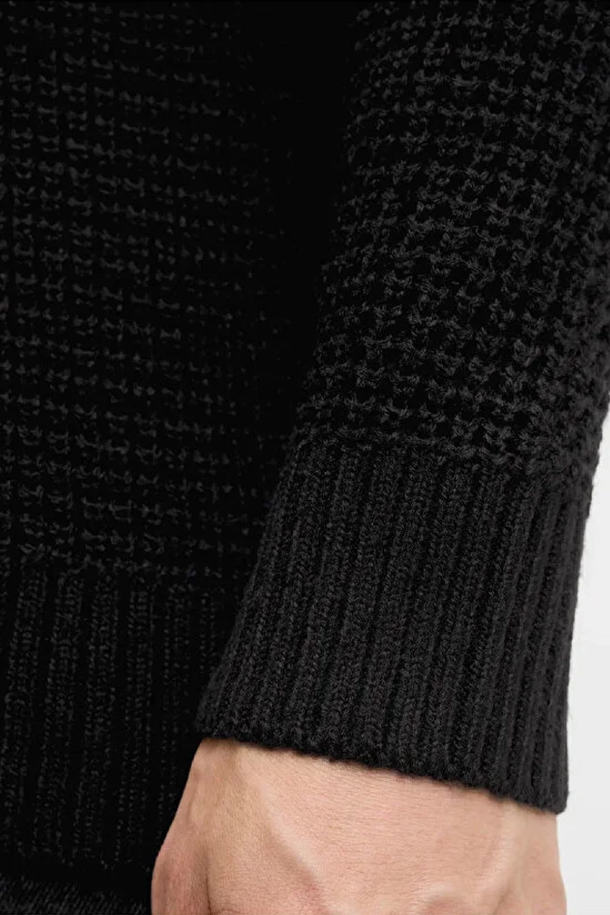 Jack & Jones Jjglobal Erkek Kazak Siyah