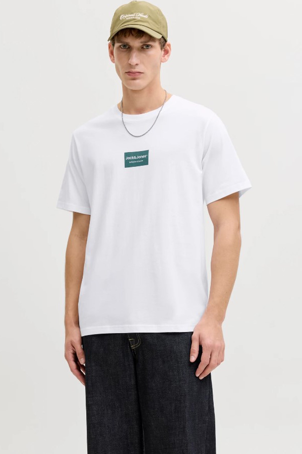 Jack & Jones Jjfrank Erkek Tişört 12288092 Beyaz