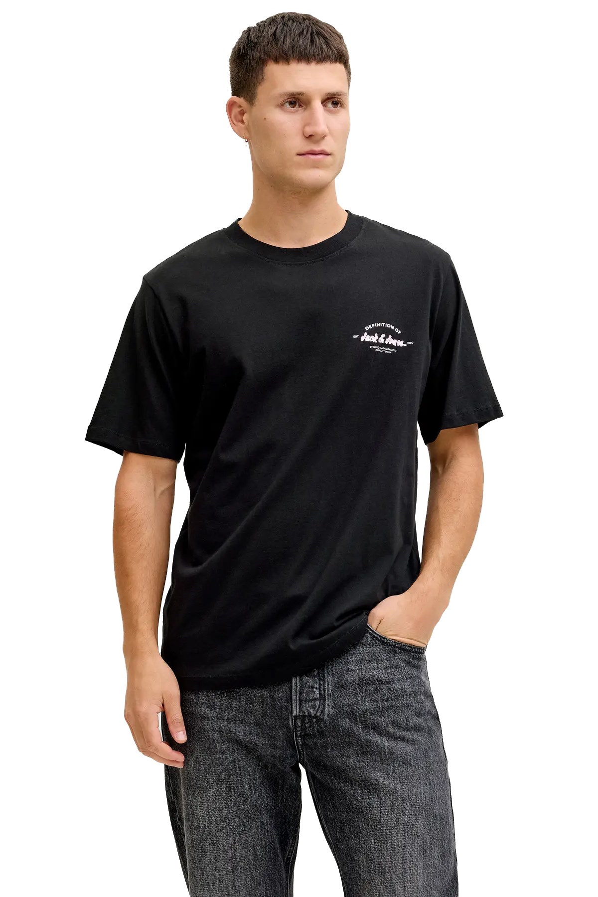 Jack & Jones Jjbrandon Erkek Tişört 12288113 Siyah