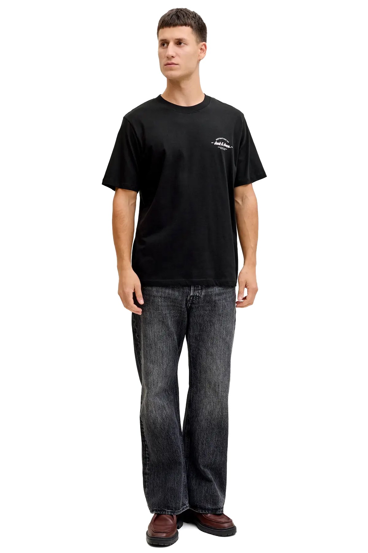 Jack & Jones Jjbrandon Erkek Tişört 12288113 Siyah