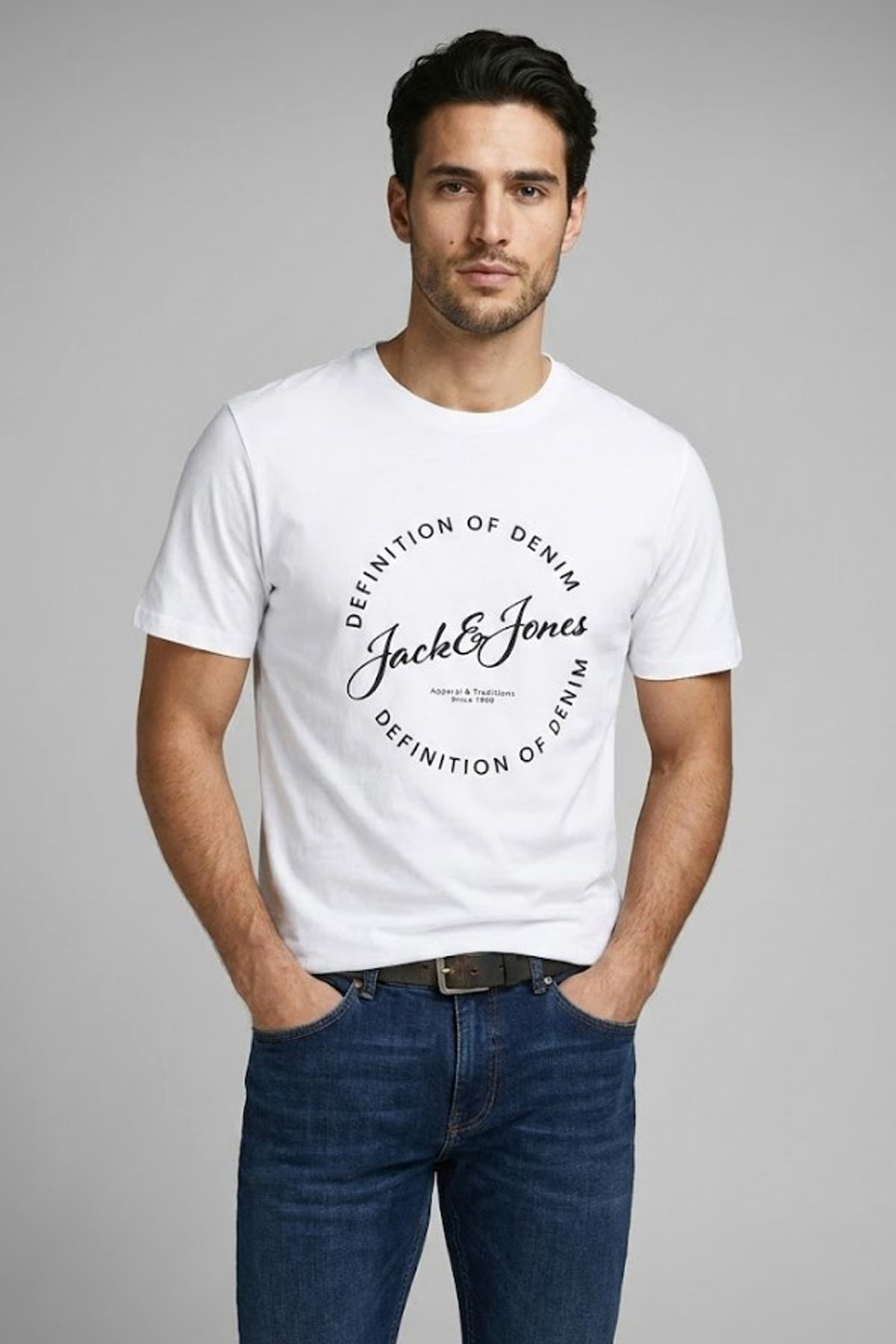 Jack & Jones Jjgrayson Erkek Tişört 12288377 Beyaz