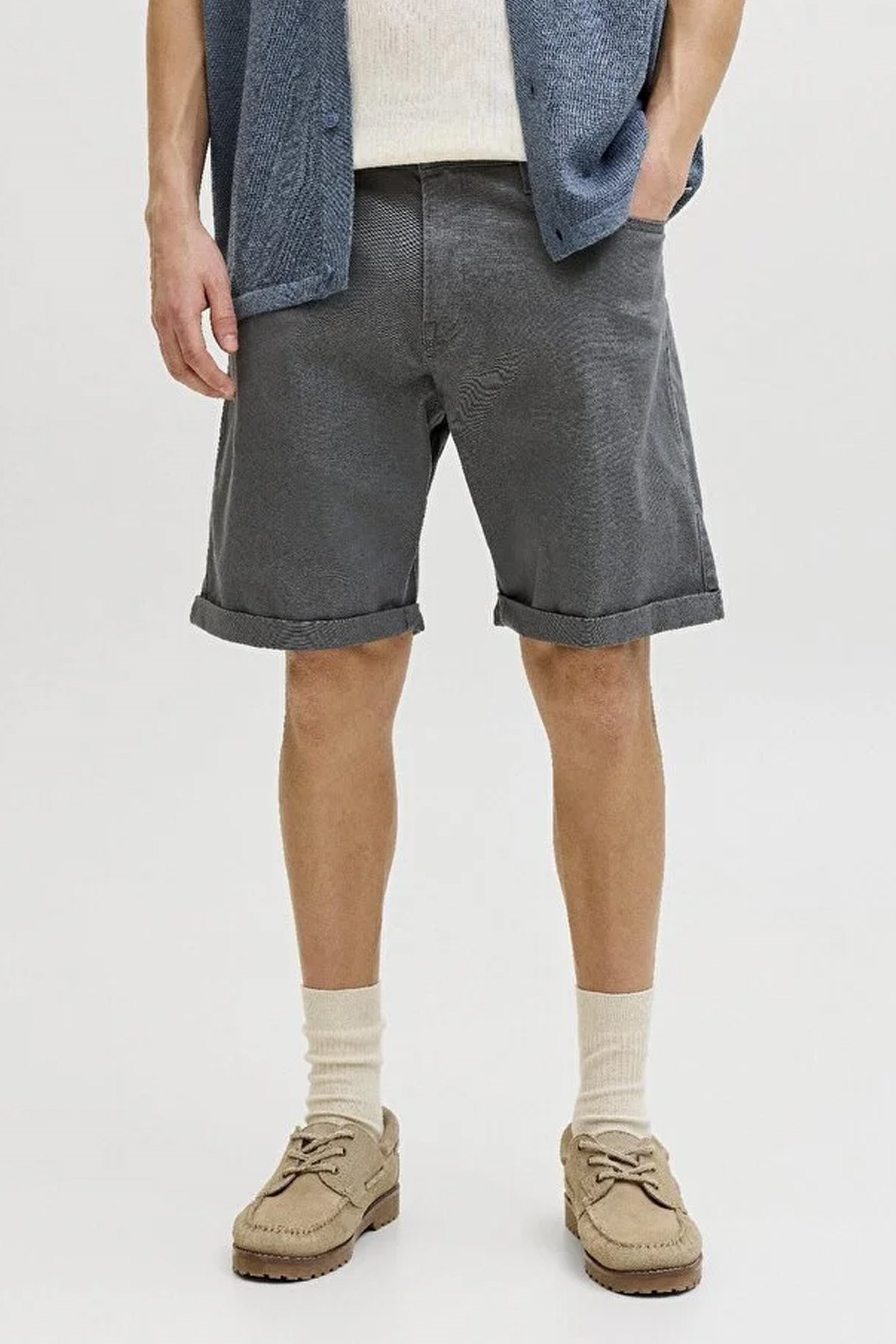 Jack & Jones Jpstrick Erkek Şort 12288485 Gri