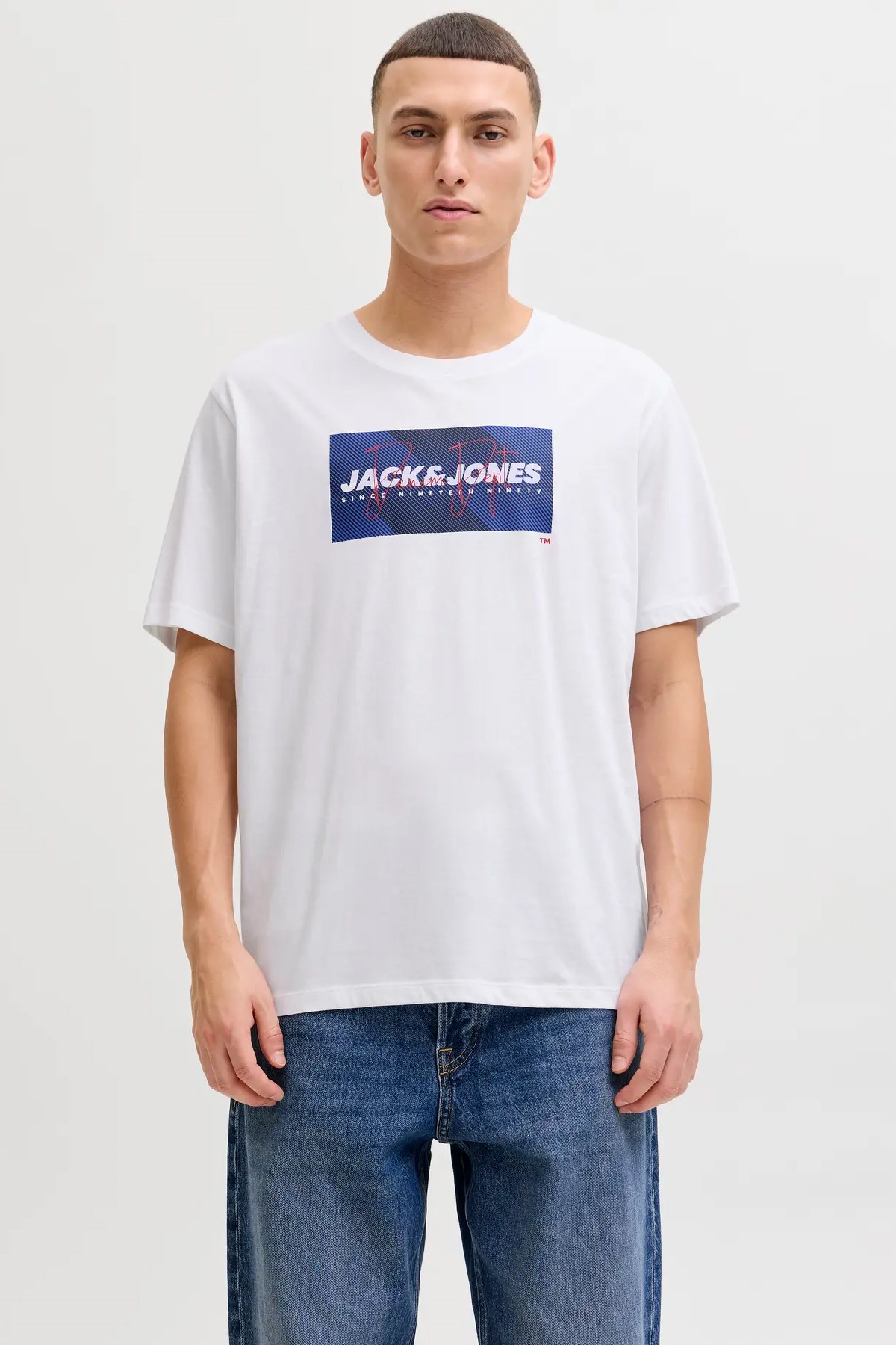 Jack & Jones Jjcole Erkek Tişört 12288492 Beyaz