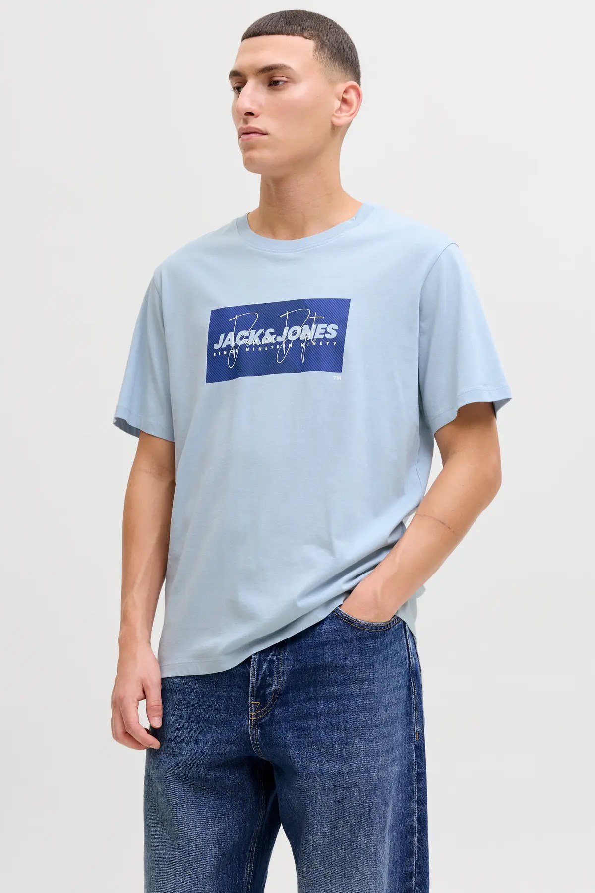 Jack & Jones Jjcole Erkek Tişört 12288492 Mavi