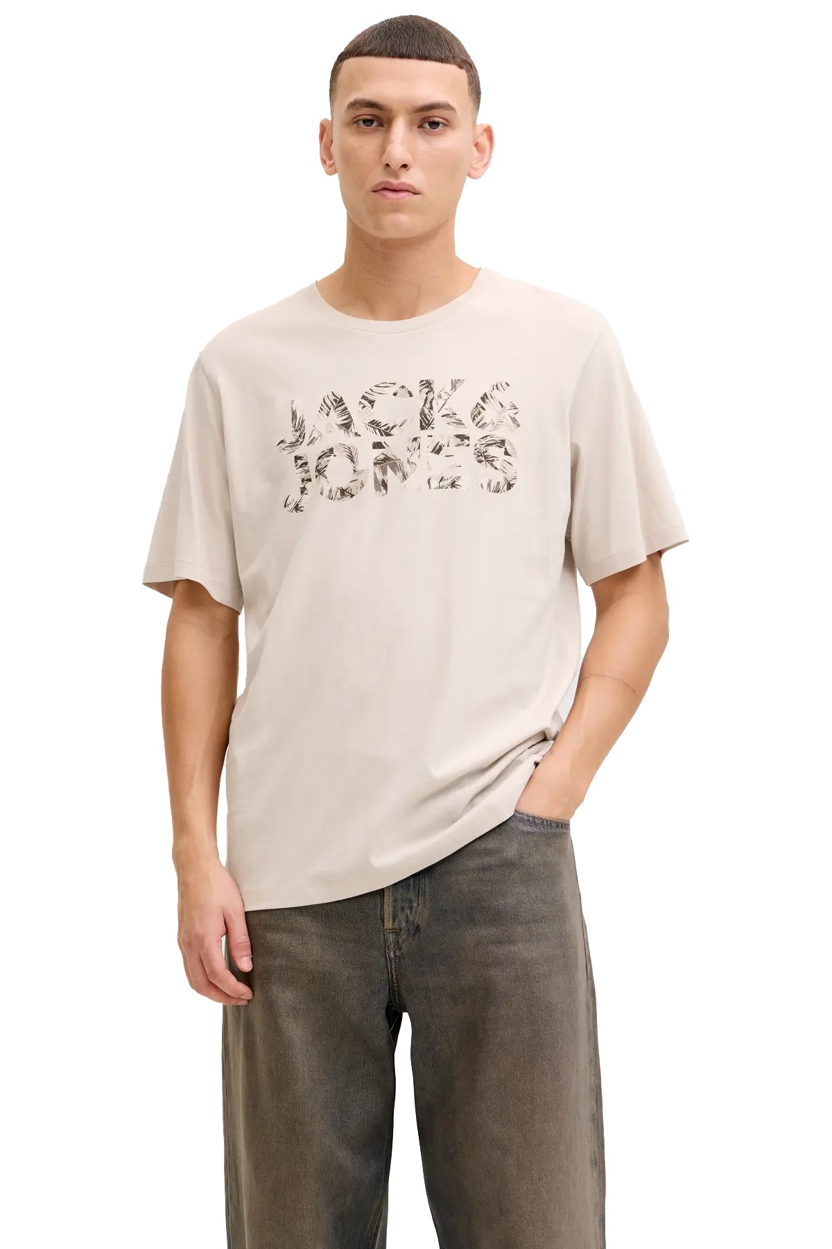 Jack & Jones Jjejeff Erkek Tişört 12288536 Bej