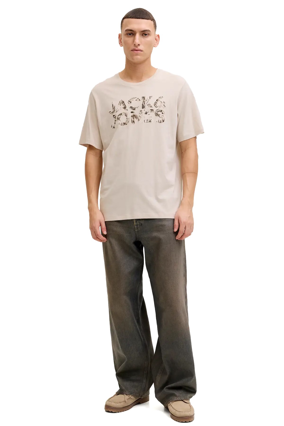 Jack & Jones Jjejeff Erkek Tişört 12288536 Bej