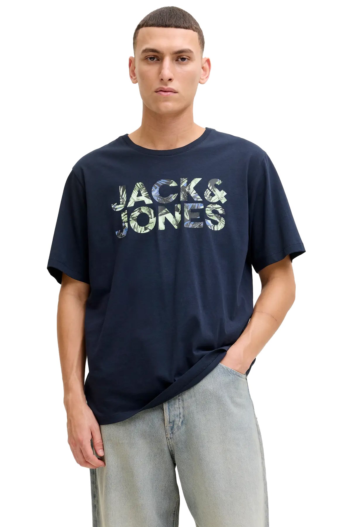 Jack & Jones Jjejeff Erkek Tişört 12288536 Mavi