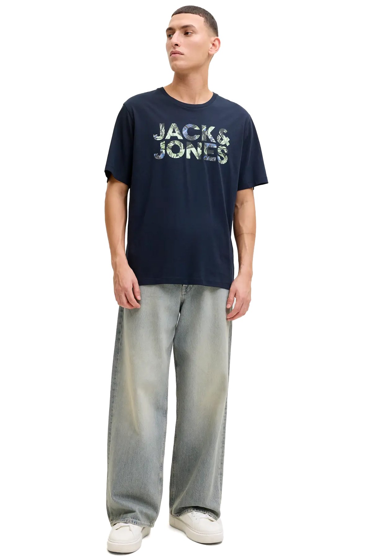 Jack & Jones Jjejeff Erkek Tişört 12288536 Mavi