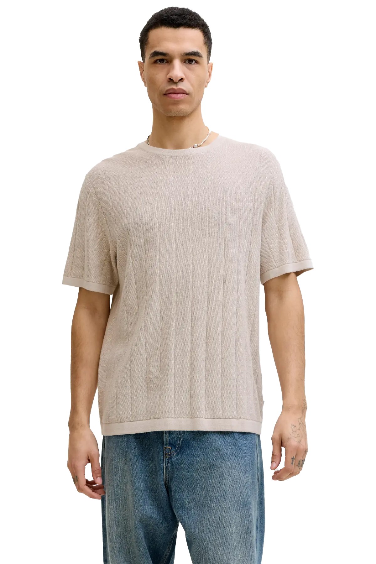 Jack & Jones Jjebradley Erkek Tişört 12288582 Bej