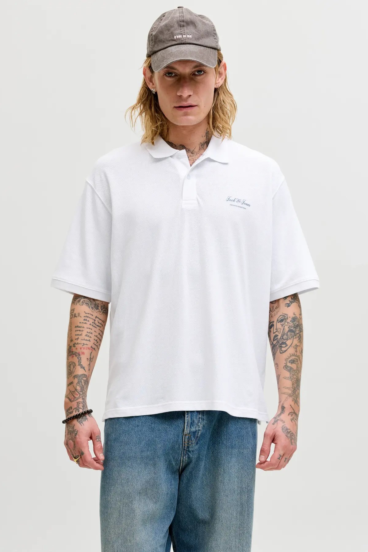 Jack & Jones Jjearchive Erkek Tişört 12288877 Beyaz