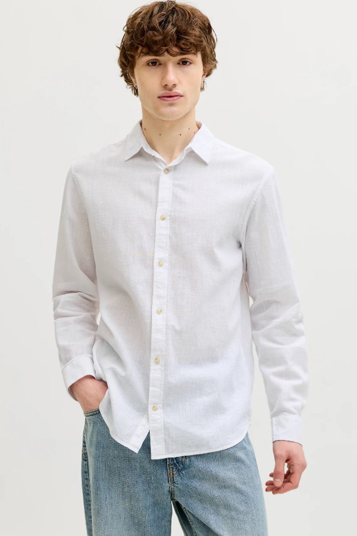 Jack & Jones Jjesummer Erkek Gömlek 12289174 Beyaz