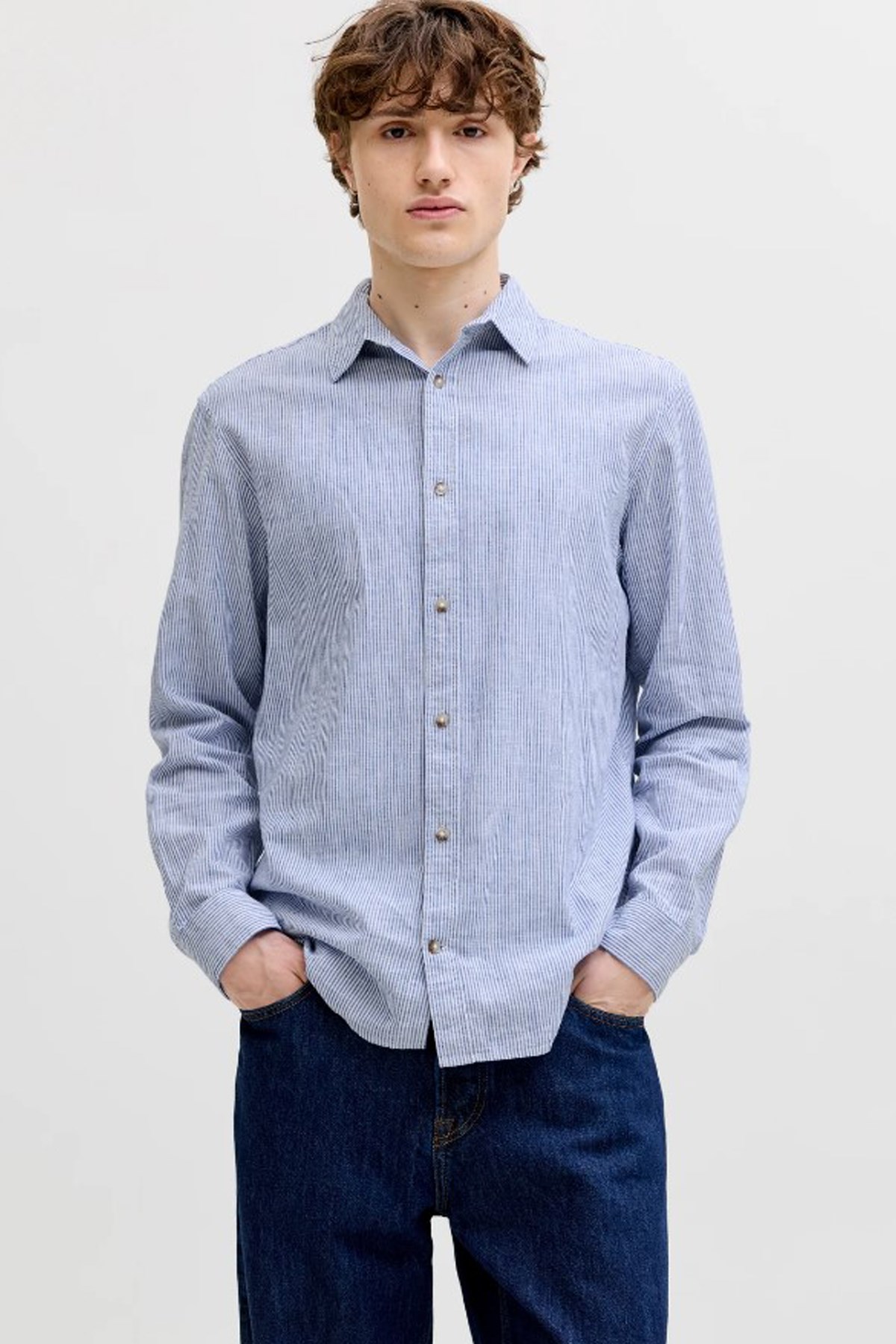 Jack & Jones Jjesummer Erkek Gömlek 12289174 Mavi
