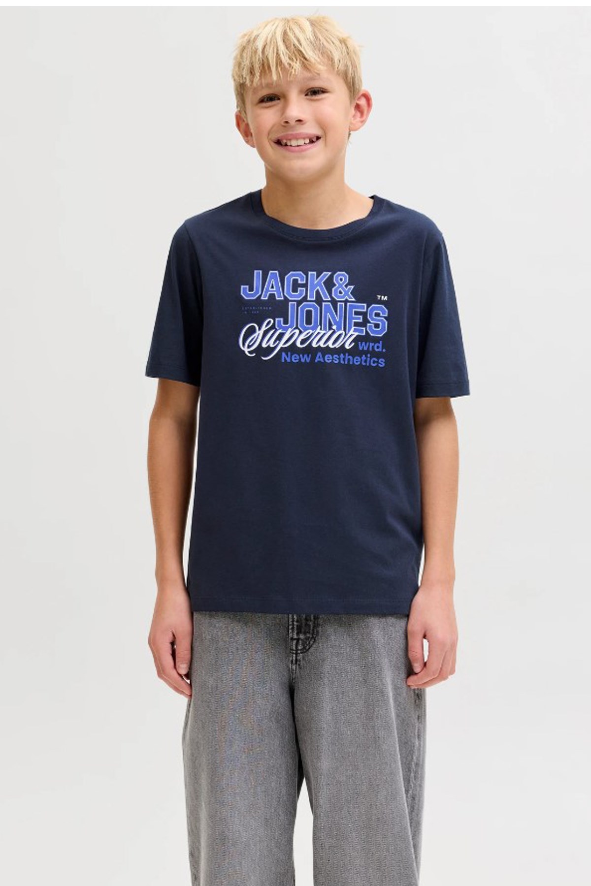 Jack & Jones Jjelogo Çocuk Tişört 12289236 Lacivert