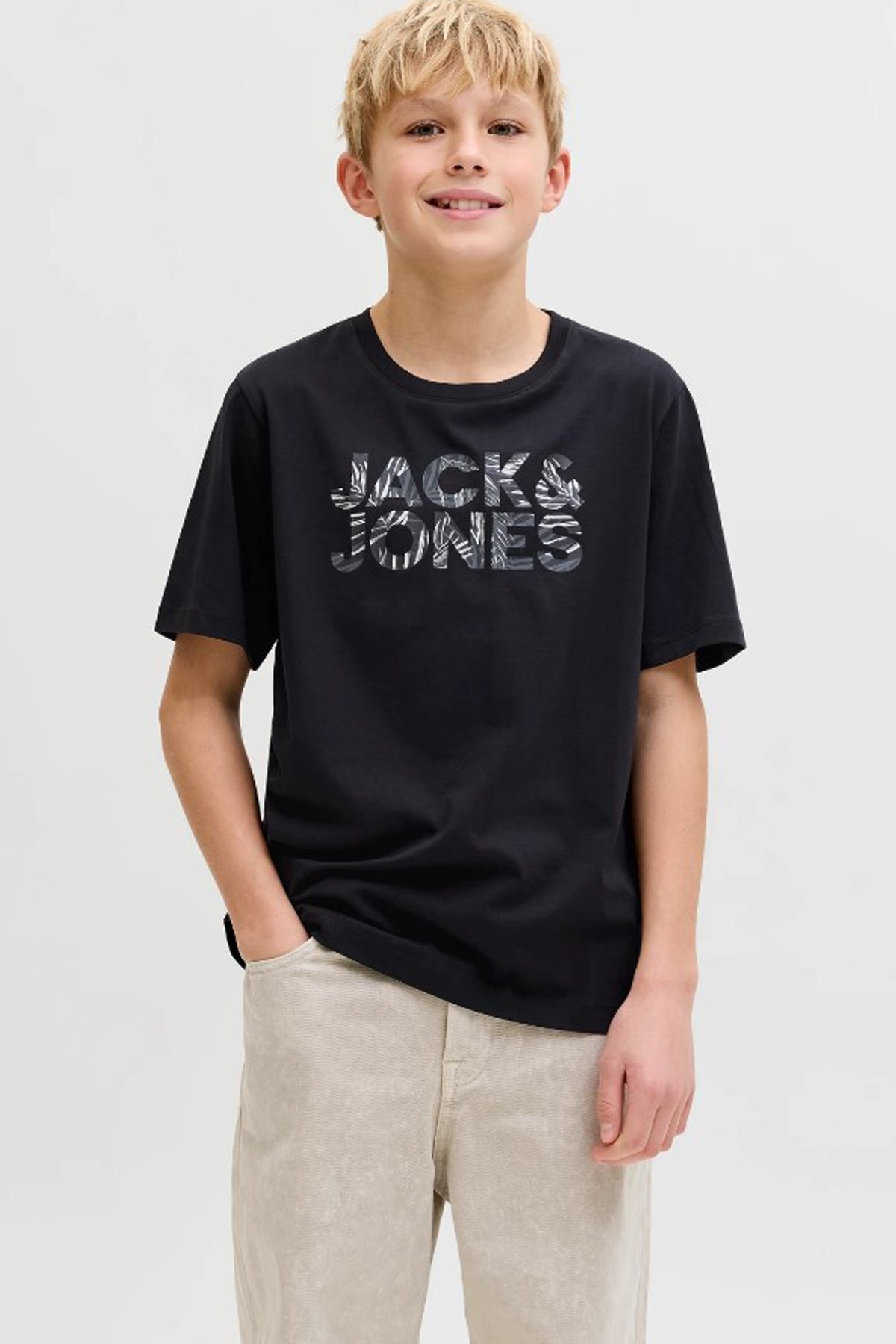 Jack & Jones Jjejeff Çocuk Tişört 12289257 Siyah