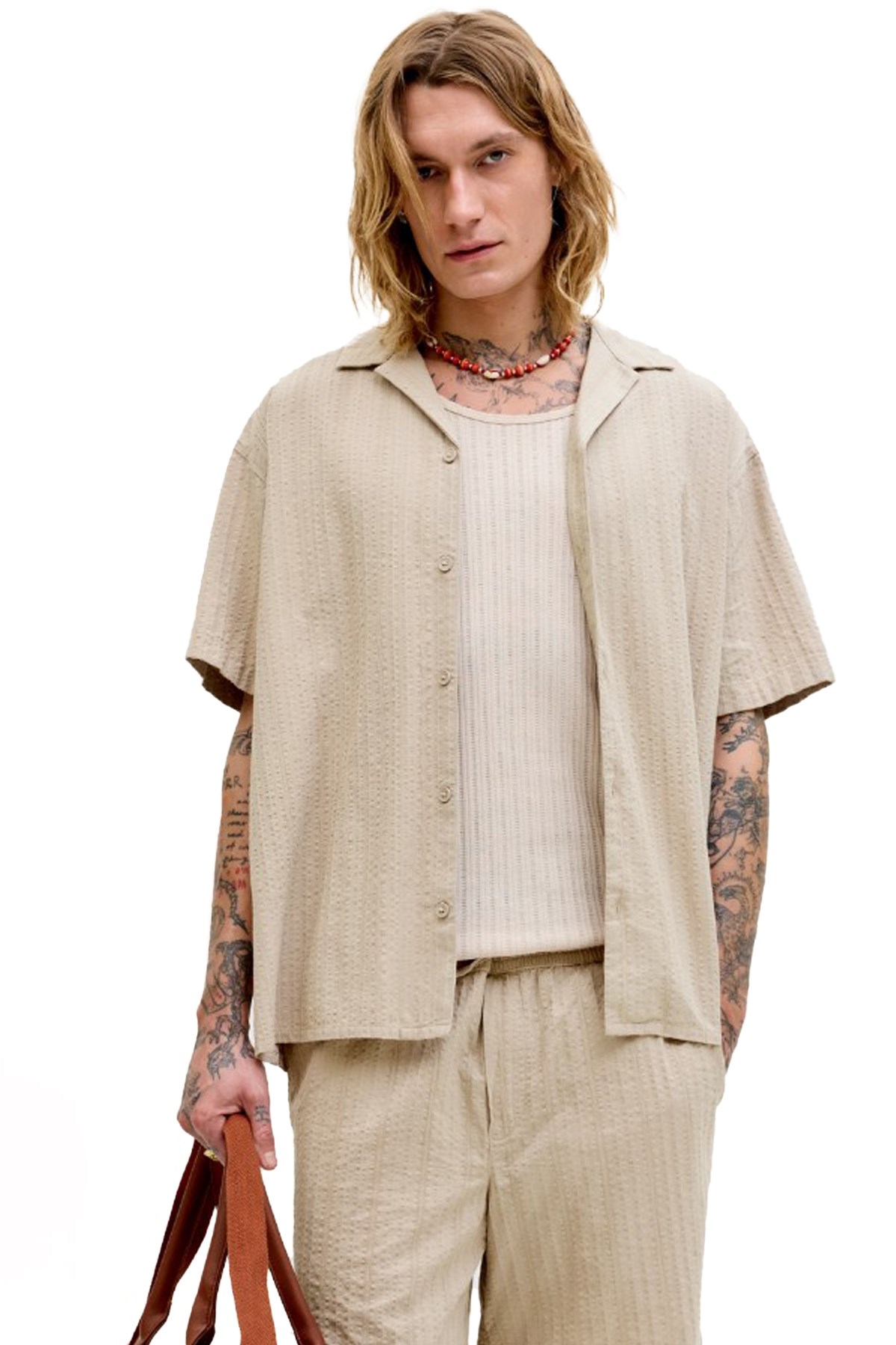 Jack & Jones Jjetyson Erkek Gömlek 12289457 Bej