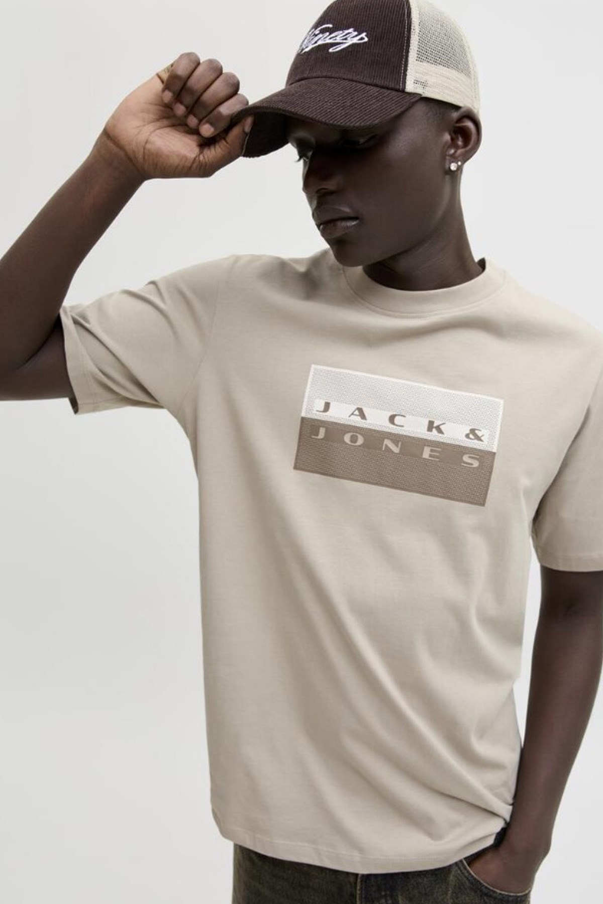 Jack & Jones Jcofusion Erkek Tişört 12289863 Bej