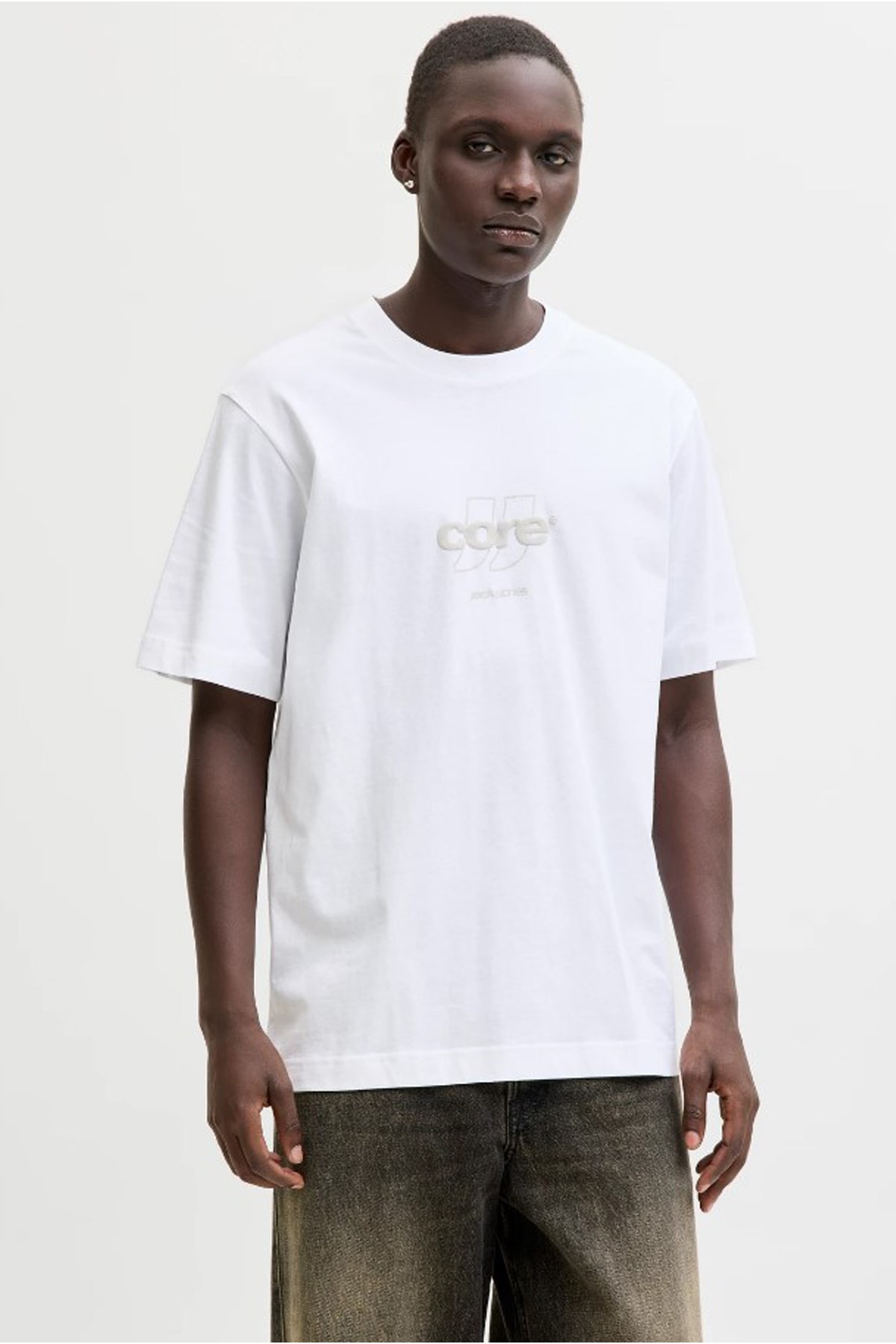 Jack & Jones Jcoclub Erkek Tişört 12289868 Beyaz