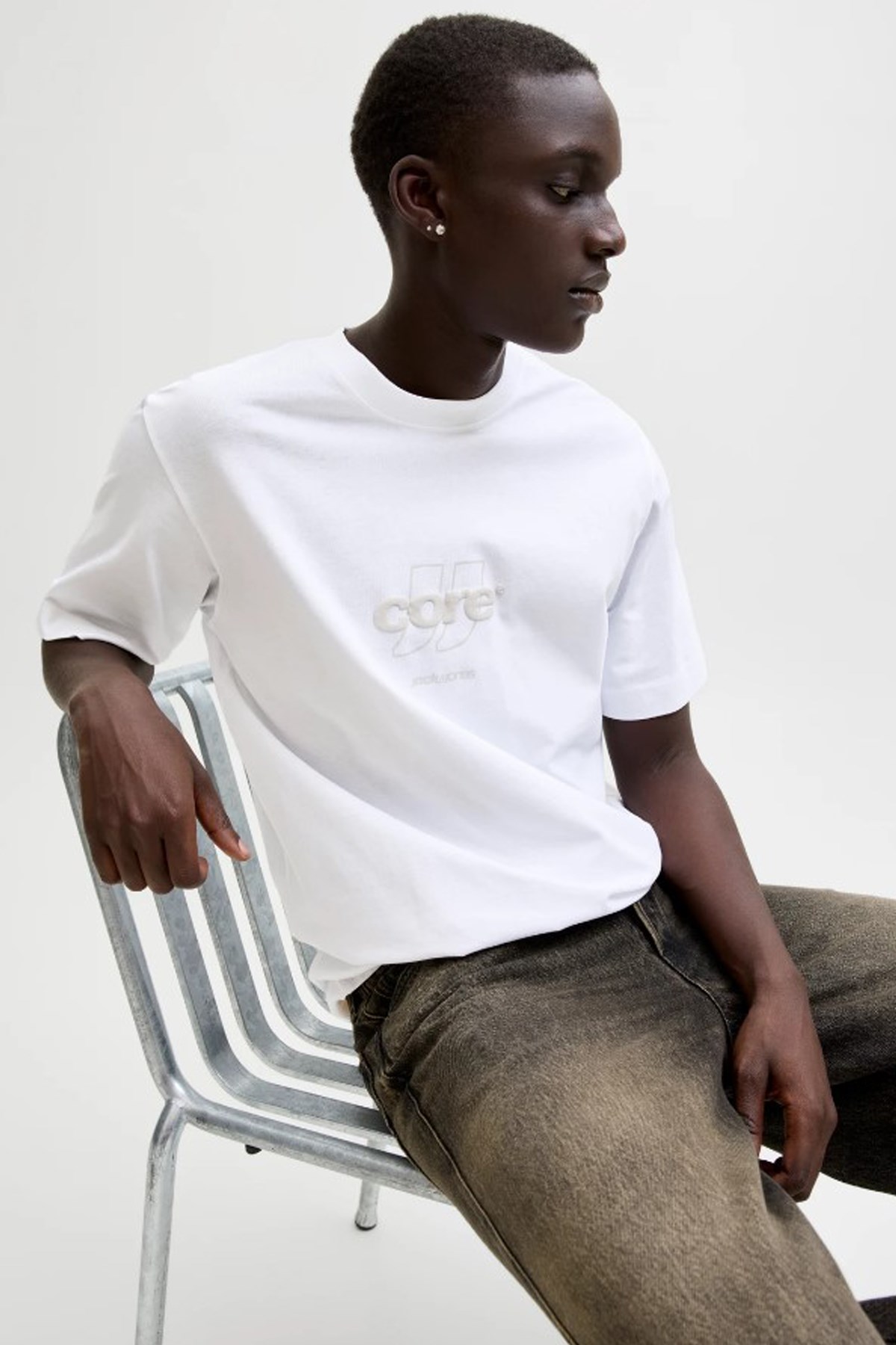 Jack & Jones Jcoclub Erkek Tişört 12289868 Beyaz