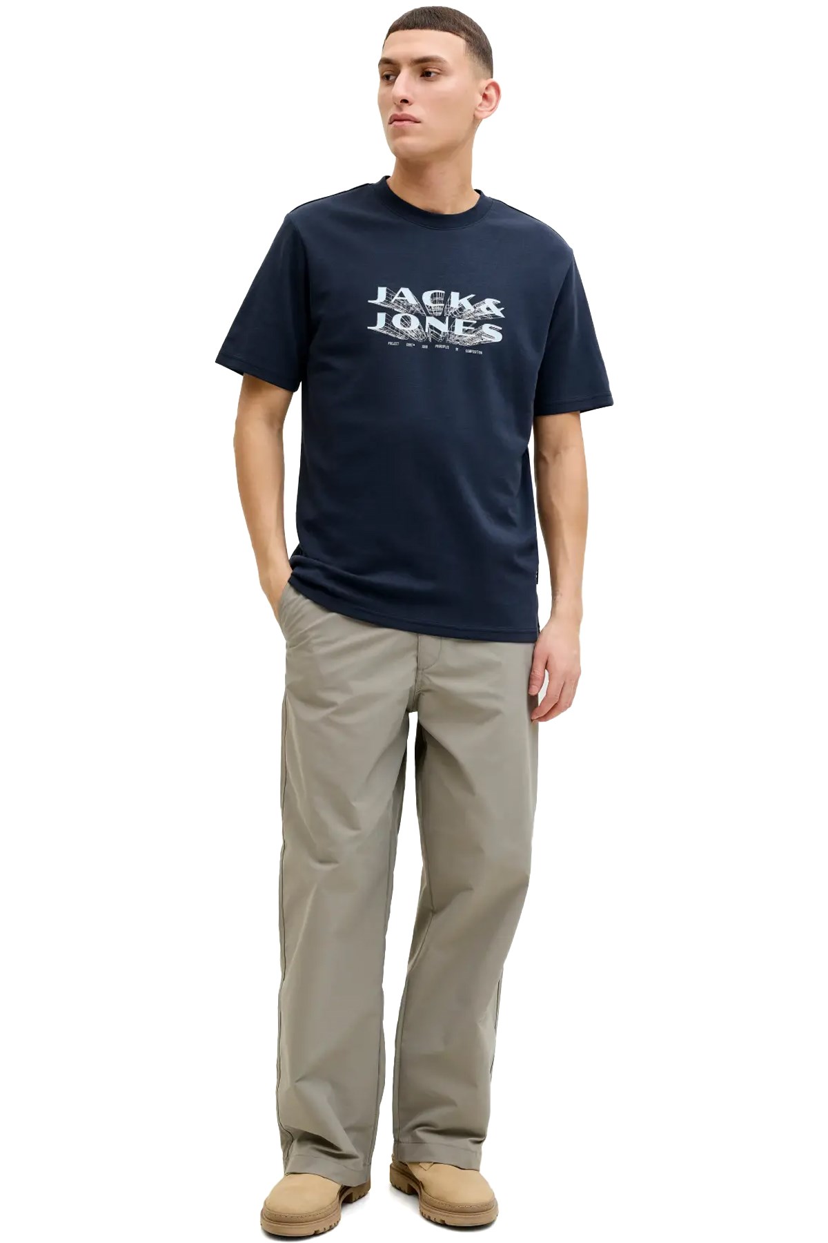 Jack & Jones Jcofusion Erkek Tişört 12289880 Mavi