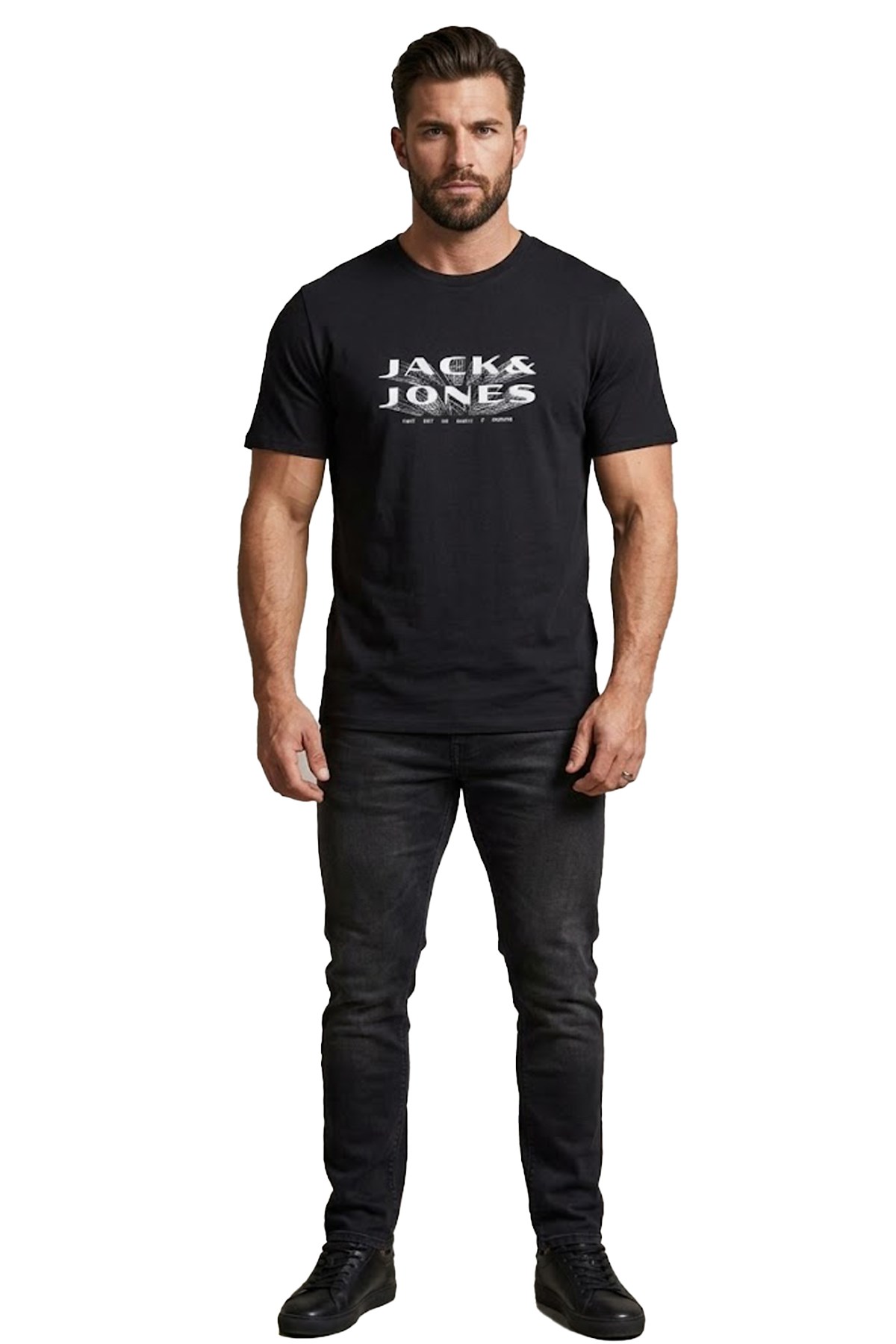 Jack & Jones Jcofusion Erkek Tişört 12289880 Siyah