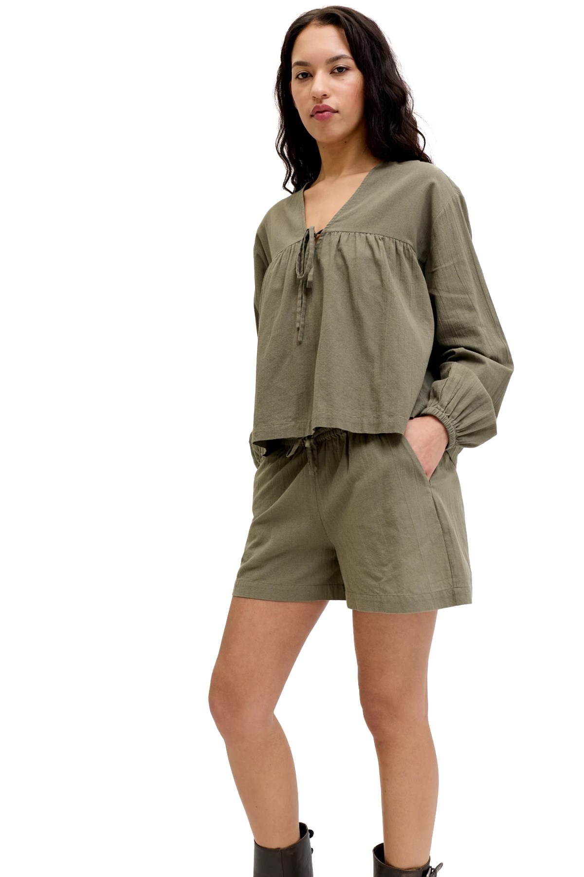 Jack & Jones Jxkia Kadın Şort 12290712 Haki