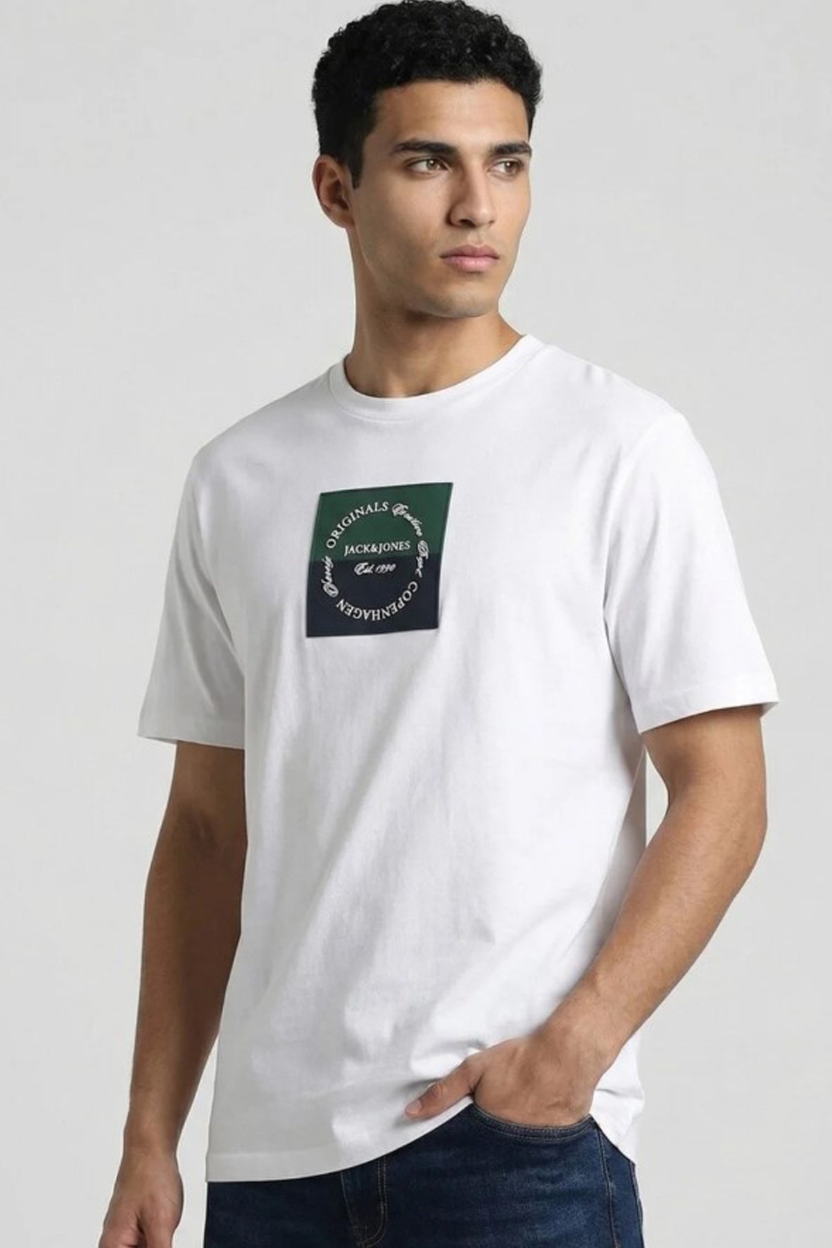 Jack & Jones Jorcatskills Erkek Tişört 12290856 Beyaz