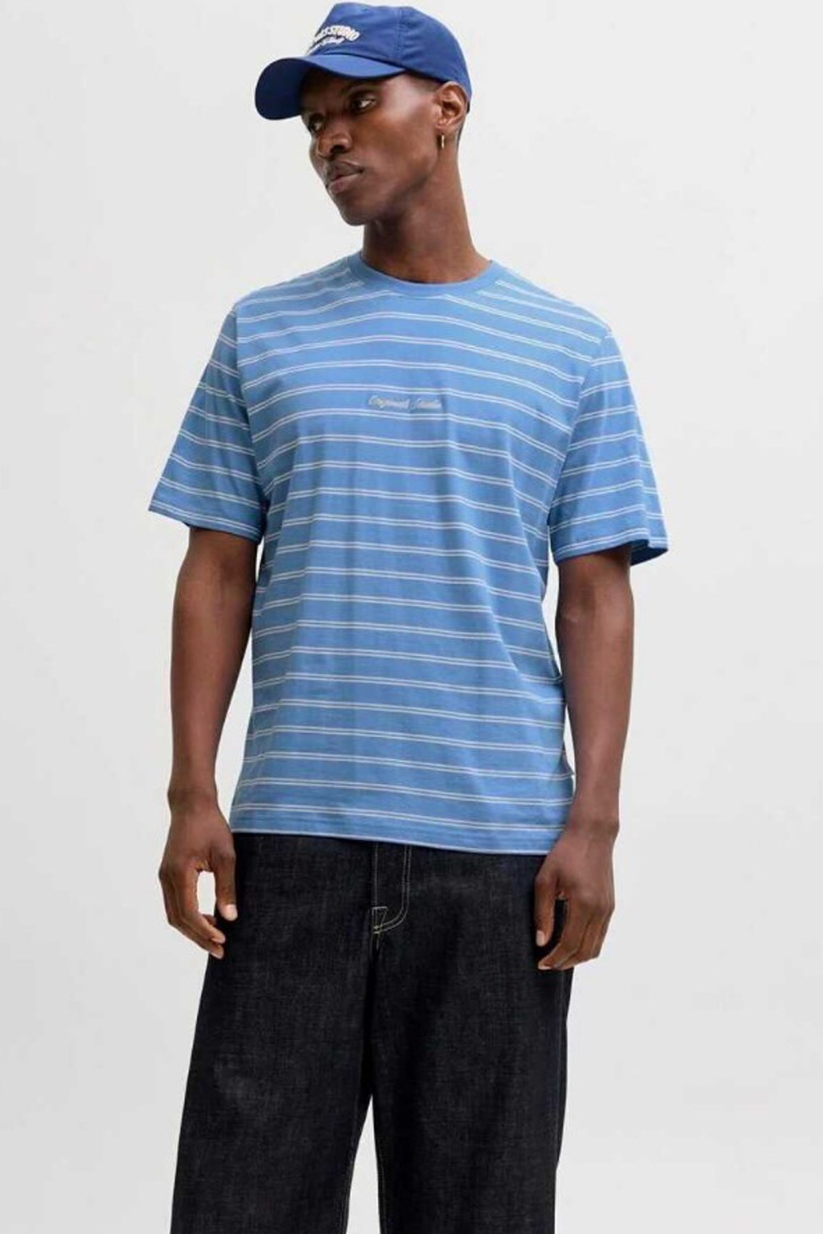 Jack & Jones Jornorrebro Erkek Tişört 12291021 Mavi