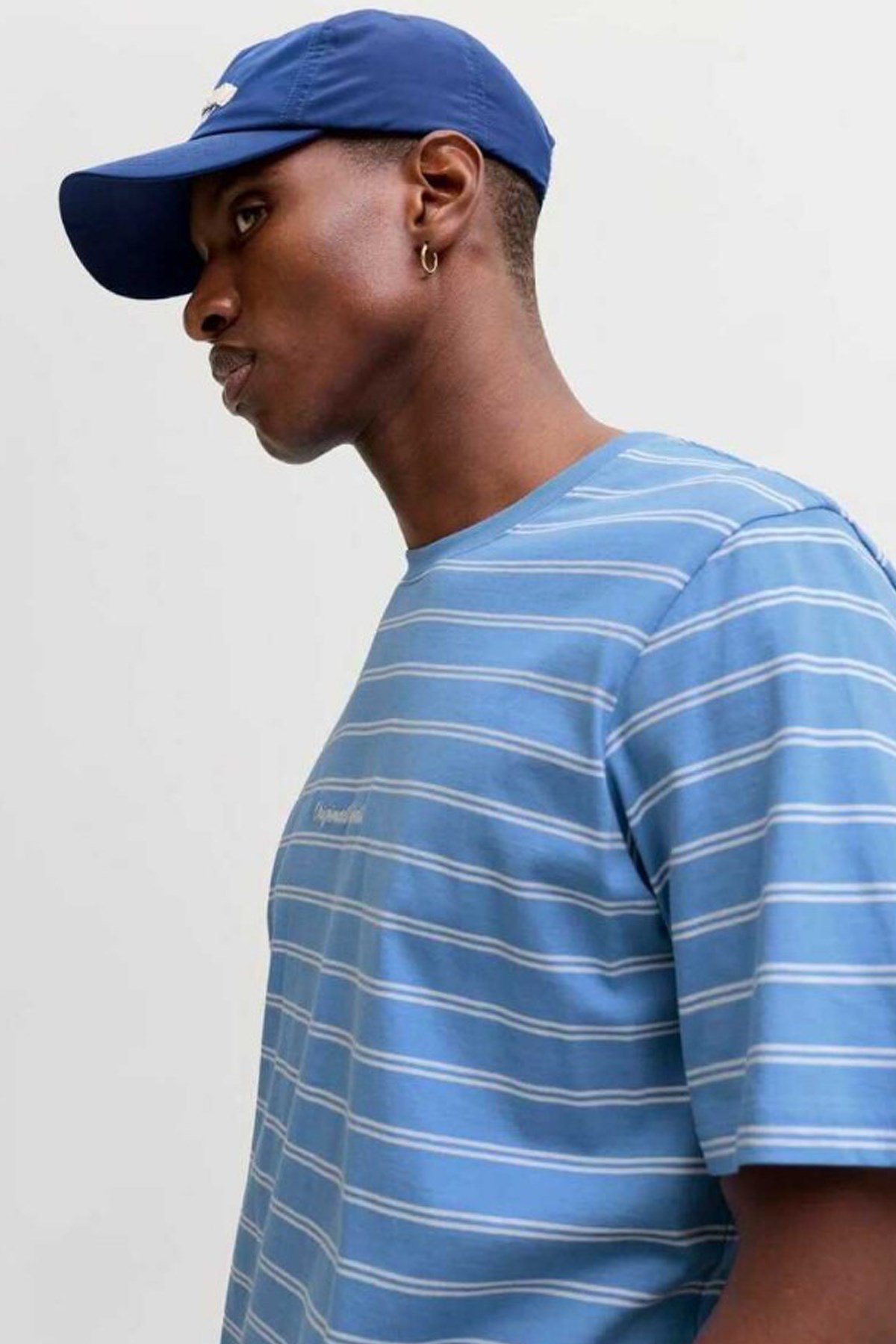 Jack & Jones Jornorrebro Erkek Tişört 12291021 Mavi