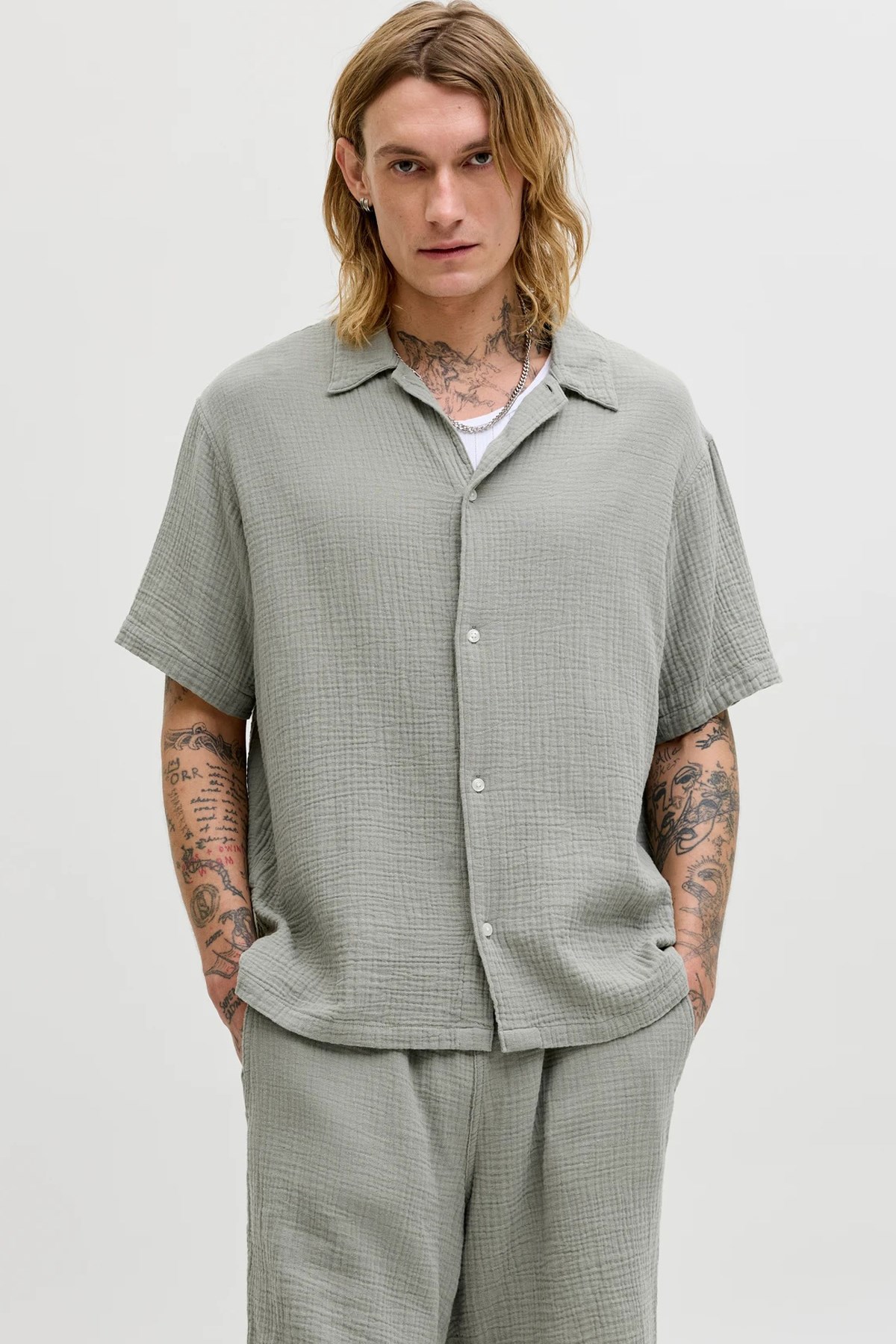 Jack & Jones Jornant Erkek Gömlek 12291812 Açık Yeşil