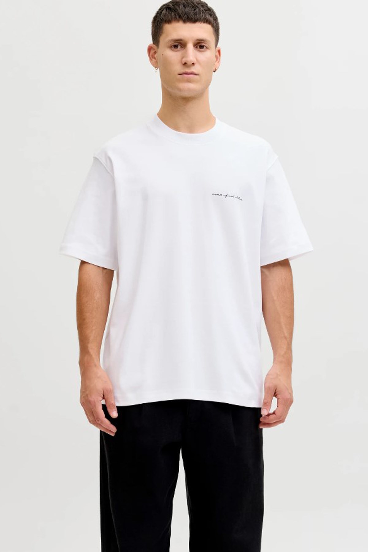 Jack & Jones Jprblaowen Erkek Tişört 12292397 Beyaz