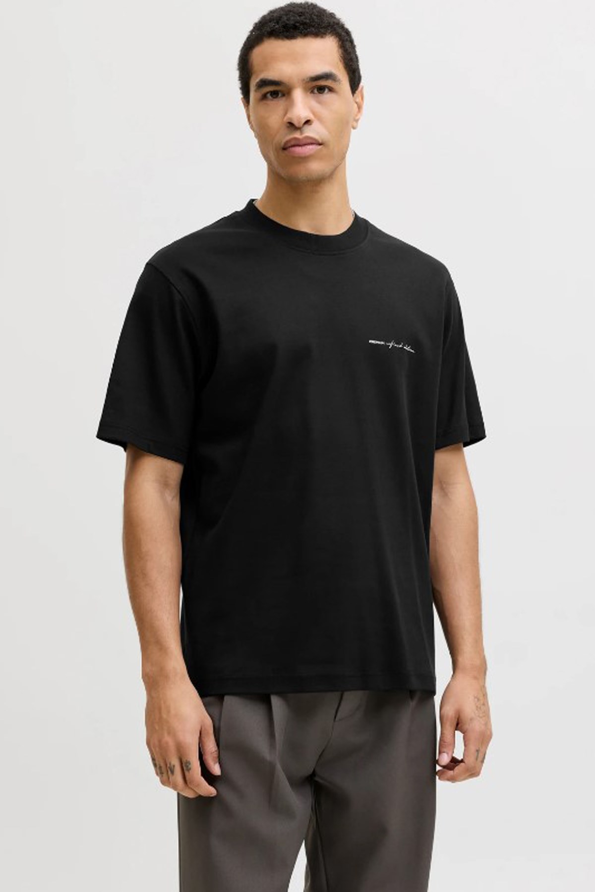Jack & Jones Jprblaowen Erkek Tişört 12292397 Siyah