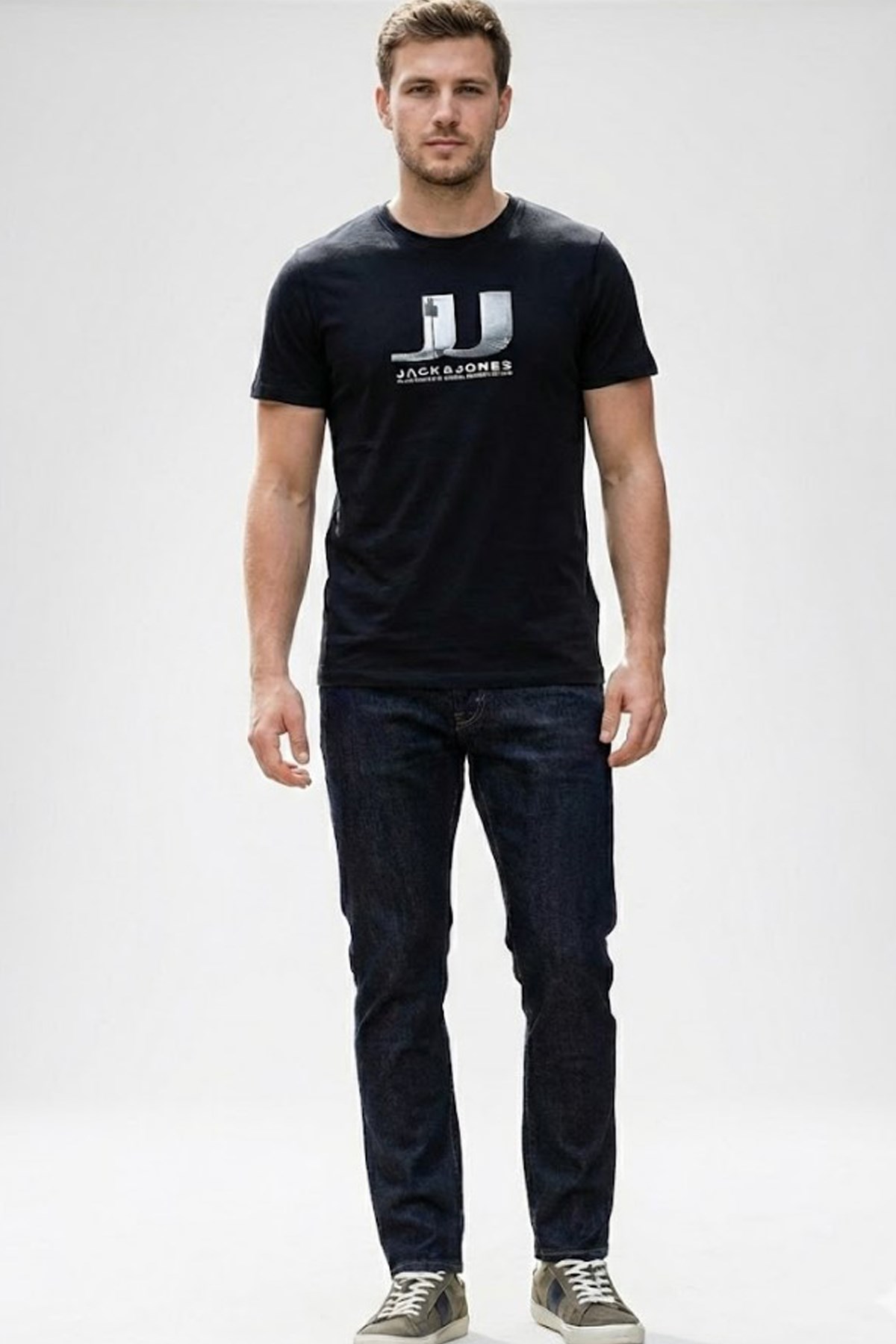 Jack & Jones Jcodust Erkek Tişört 12297849 Siyah