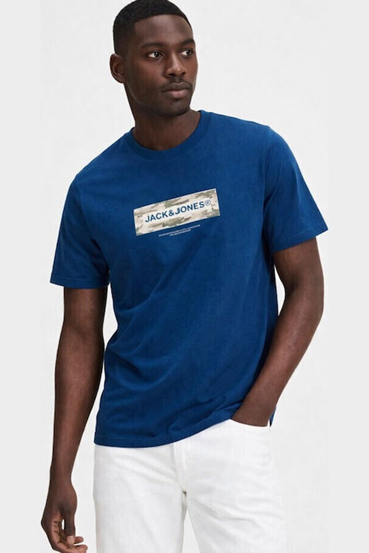 Jack & Jones Jcobreeze Erkek Tişört 12297851 Mavi