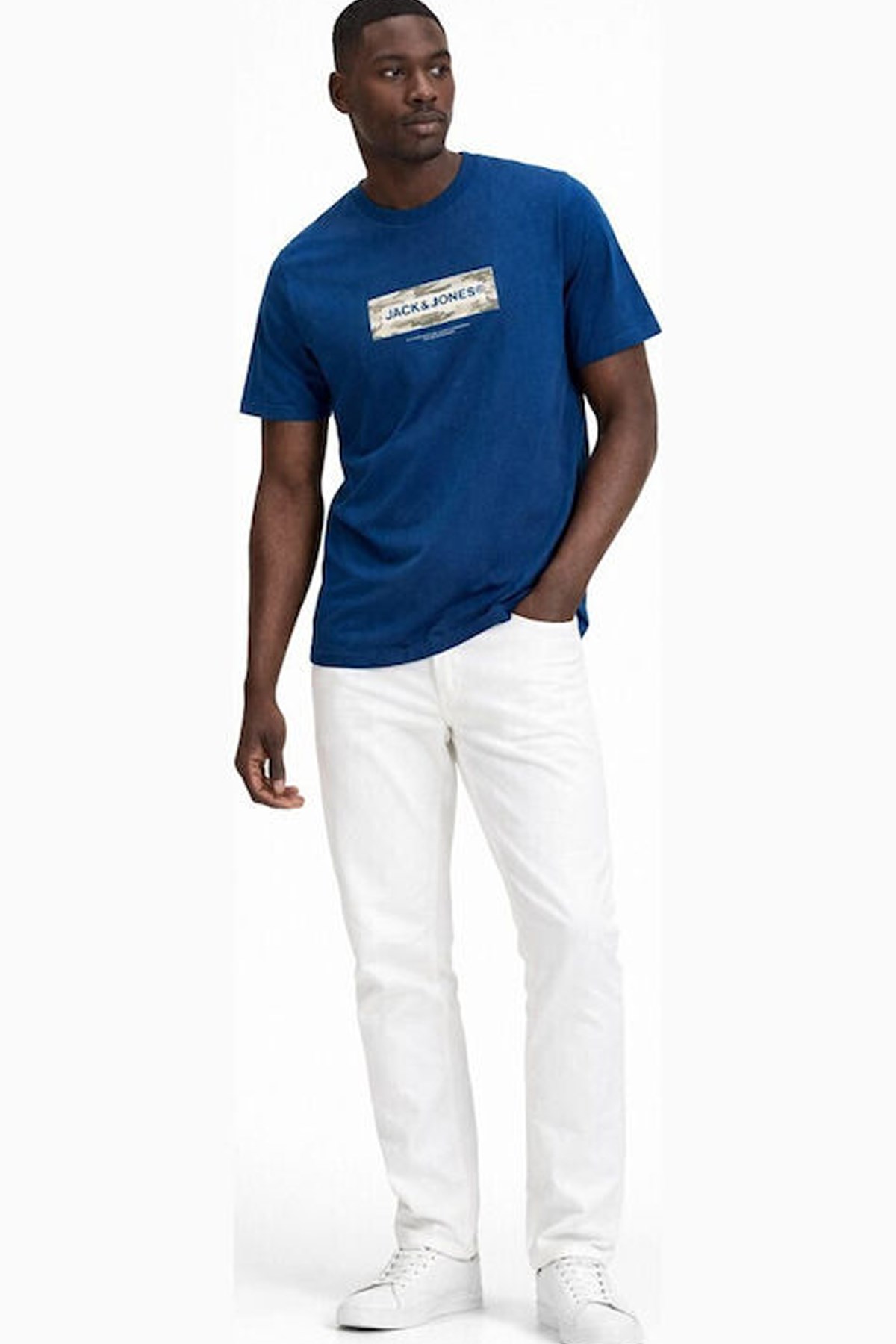 Jack & Jones Jcobreeze Erkek Tişört 12297851 Mavi