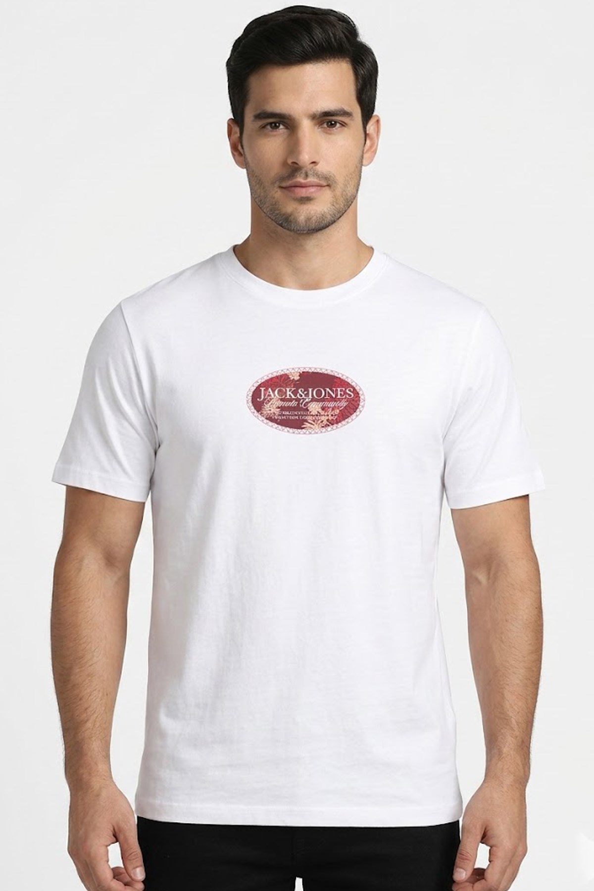 Jack & Jones Jormontauk Erkek Tişört 12297890 Beyaz
