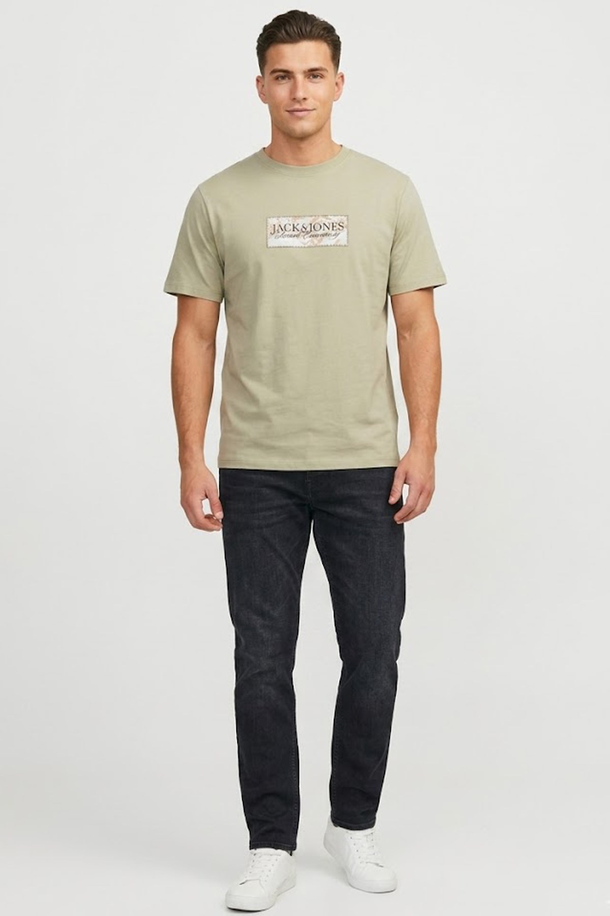 Jack & Jones Jormontauk Erkek Tişört 12297890 Yeşil