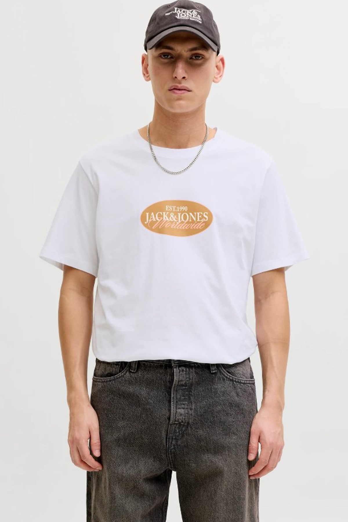 Jack & Jones Jorcatskills Erkek Tişört 12297891 Beyaz
