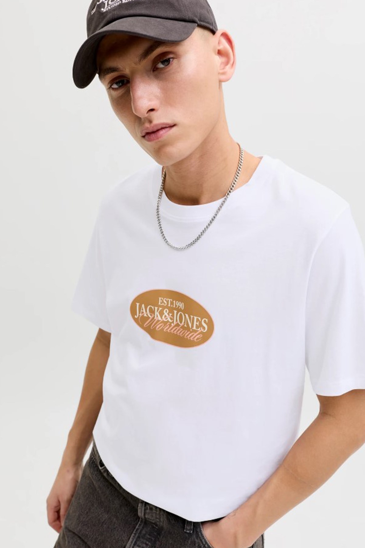 Jack & Jones Jorcatskills Erkek Tişört 12297891 Beyaz