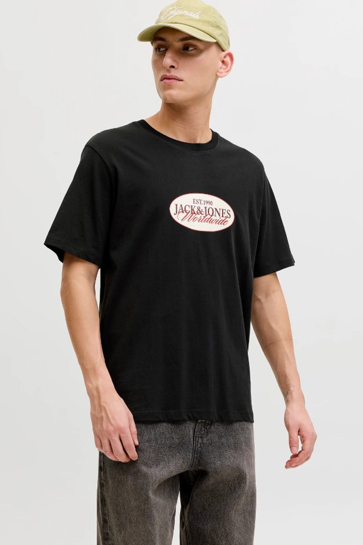 Jack & Jones Jorcatskills Erkek Tişört 12297891 Siyah