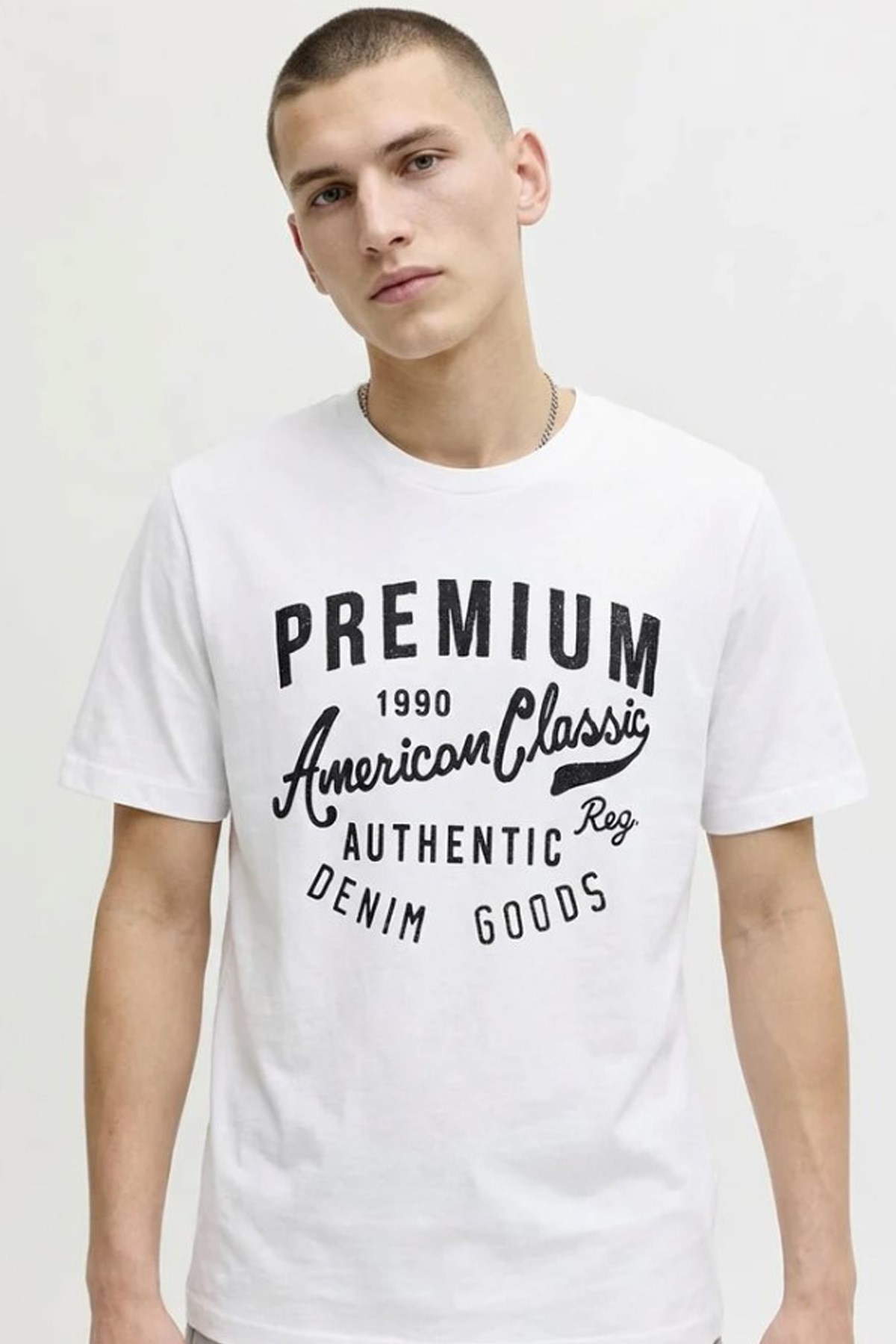 Jack & Jones Jprblualex Erkek Tişört 12298020 Beyaz