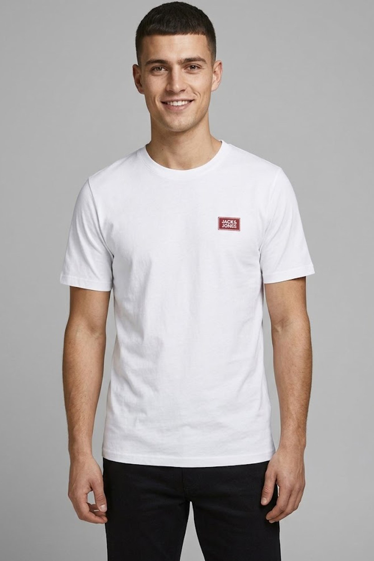 Jack & Jones Jjrush Erkek Tişört 12298424 Beyaz